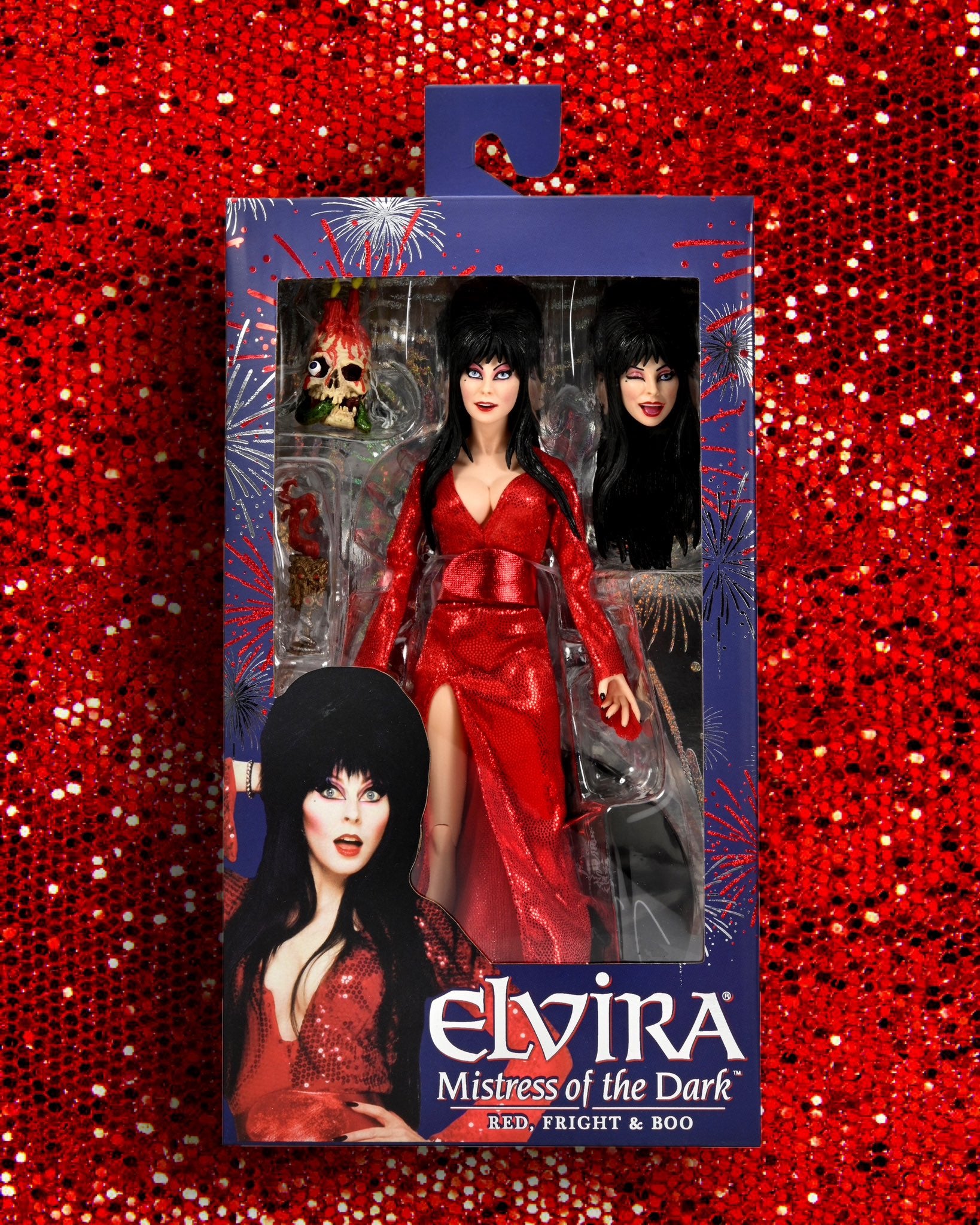 Elvira - 8" Cloth Action Figure - "Red, Fright, and Boo!"