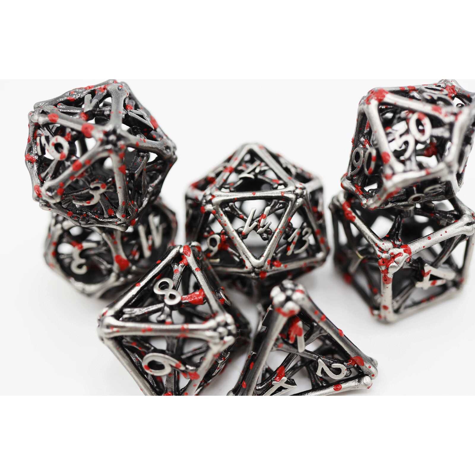 Vampire Bones - Hollow Metal RPG Dice Set