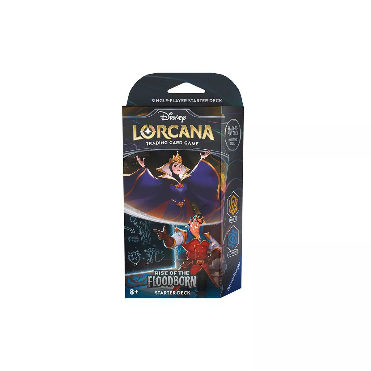 Disney Lorcana Trading Card Game Rise of the Floodborn Amber & Sapphire Starter Deck