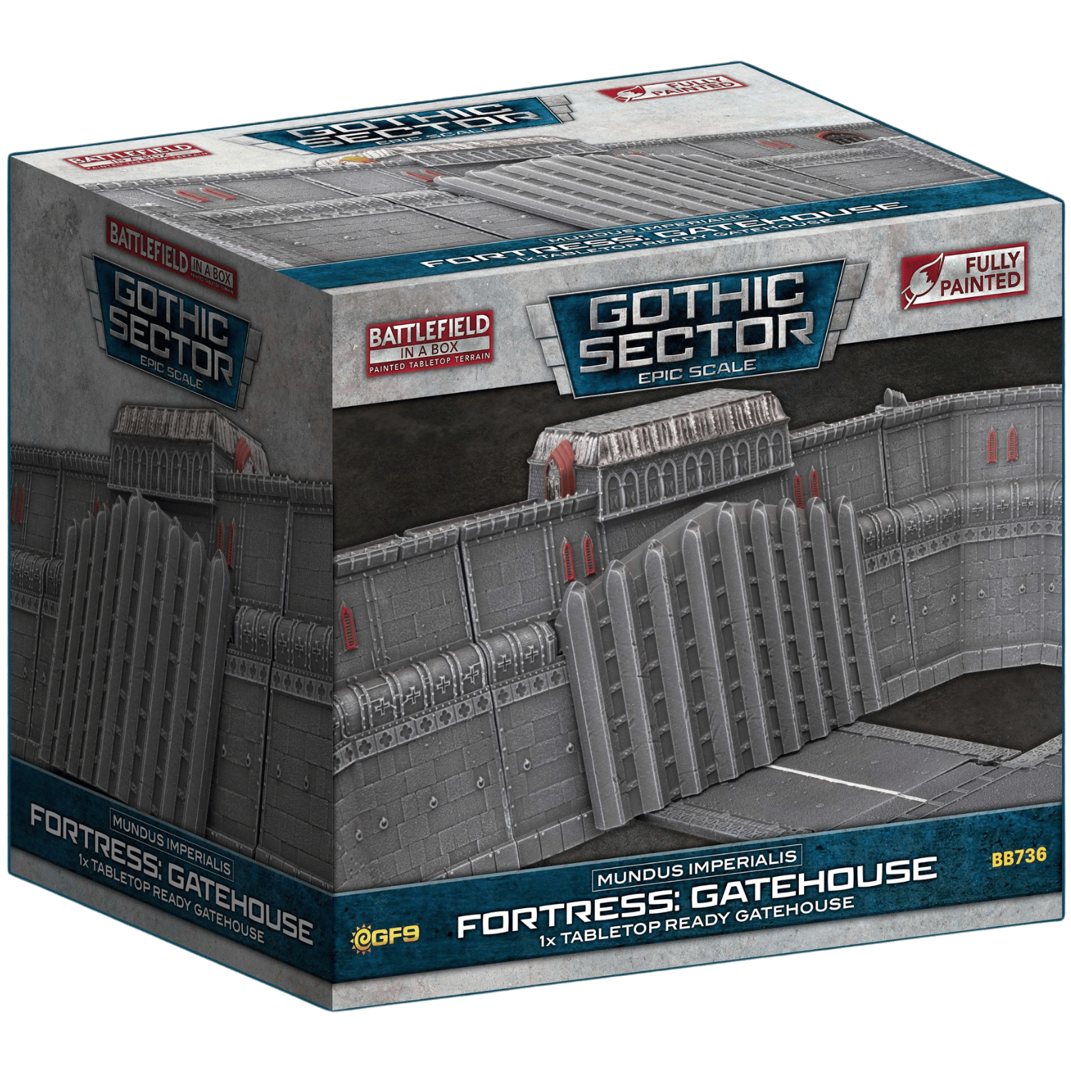 Battlefield in a Box: Gothic Sector - Mundus Imperialis - Fortress Gatehouse (Pre-painted)