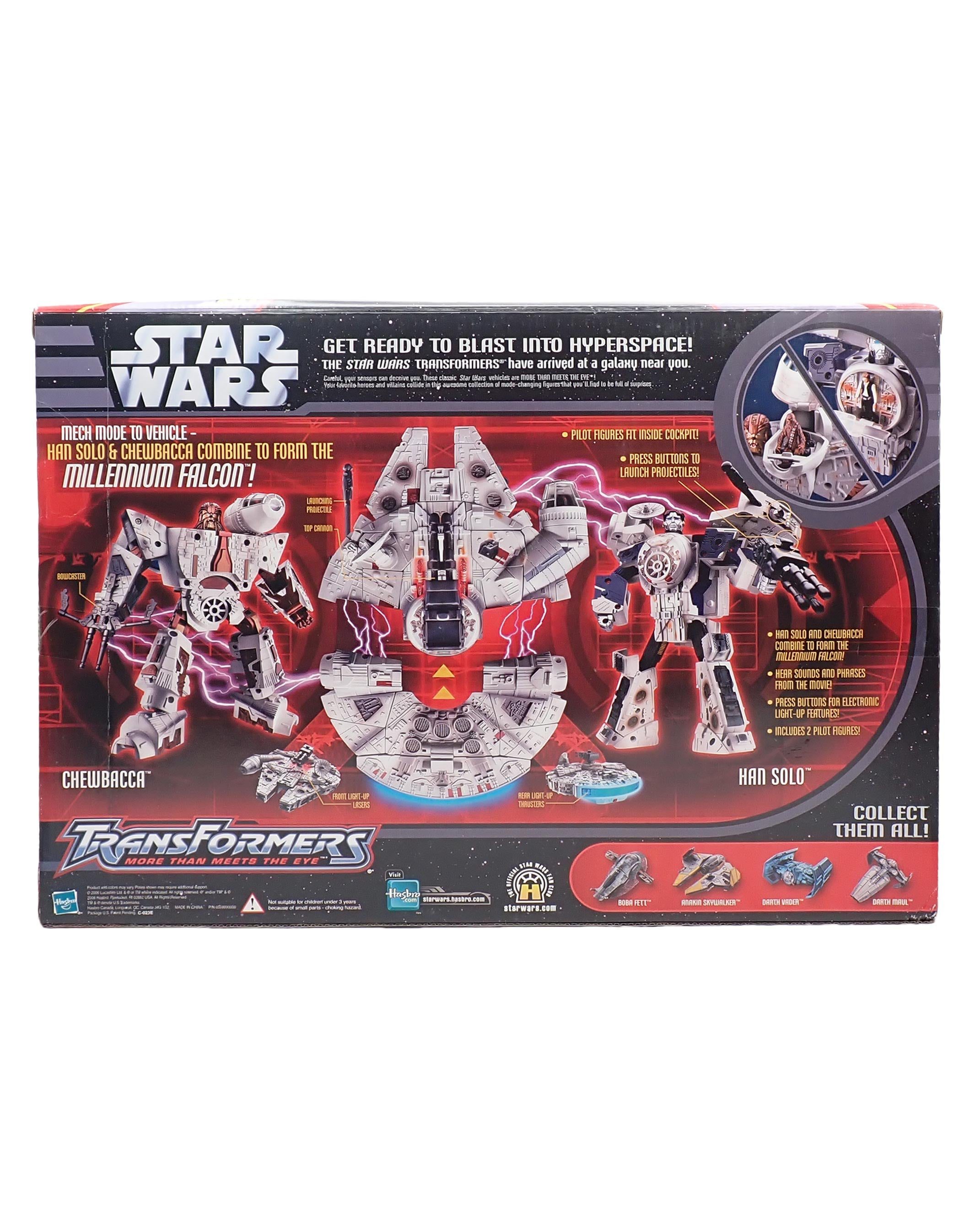 Han Solo Chewbacca Millennium Falcon - Star Wars Transformers [Pre-Owned]