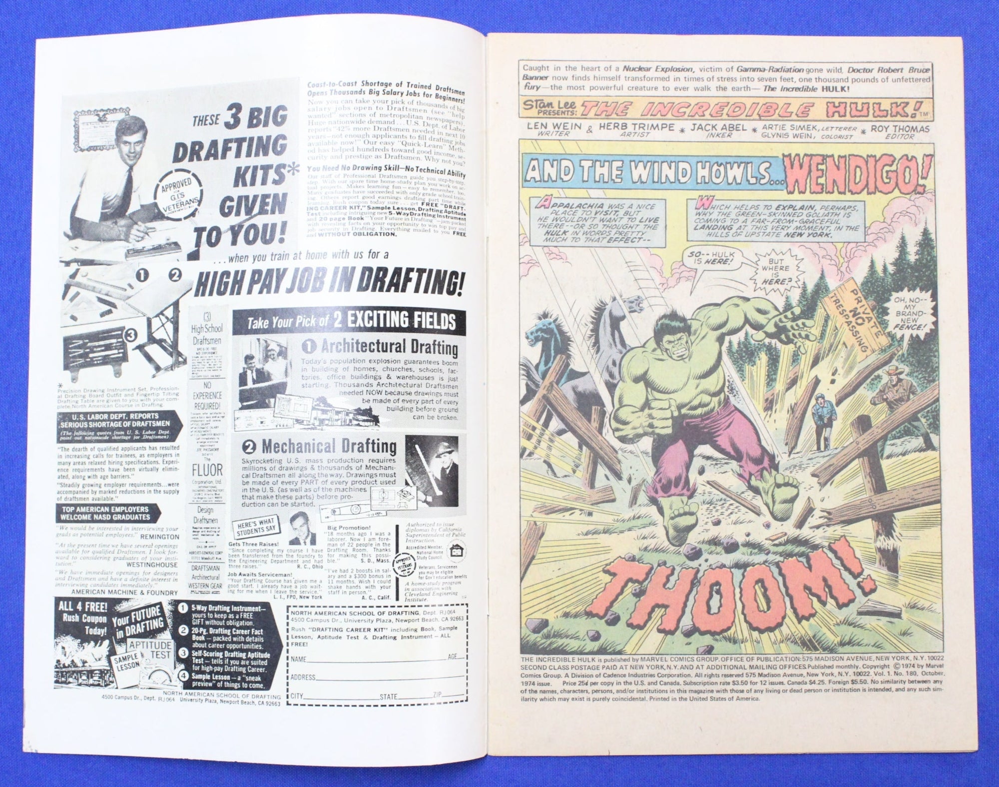 Hulk #180 (1974) - VF (8.0) - 1st Cameo Wolverine