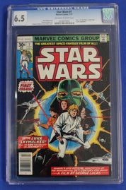 Star Wars #1 (1977) CGC 6.5 - Small crack bottom left cover