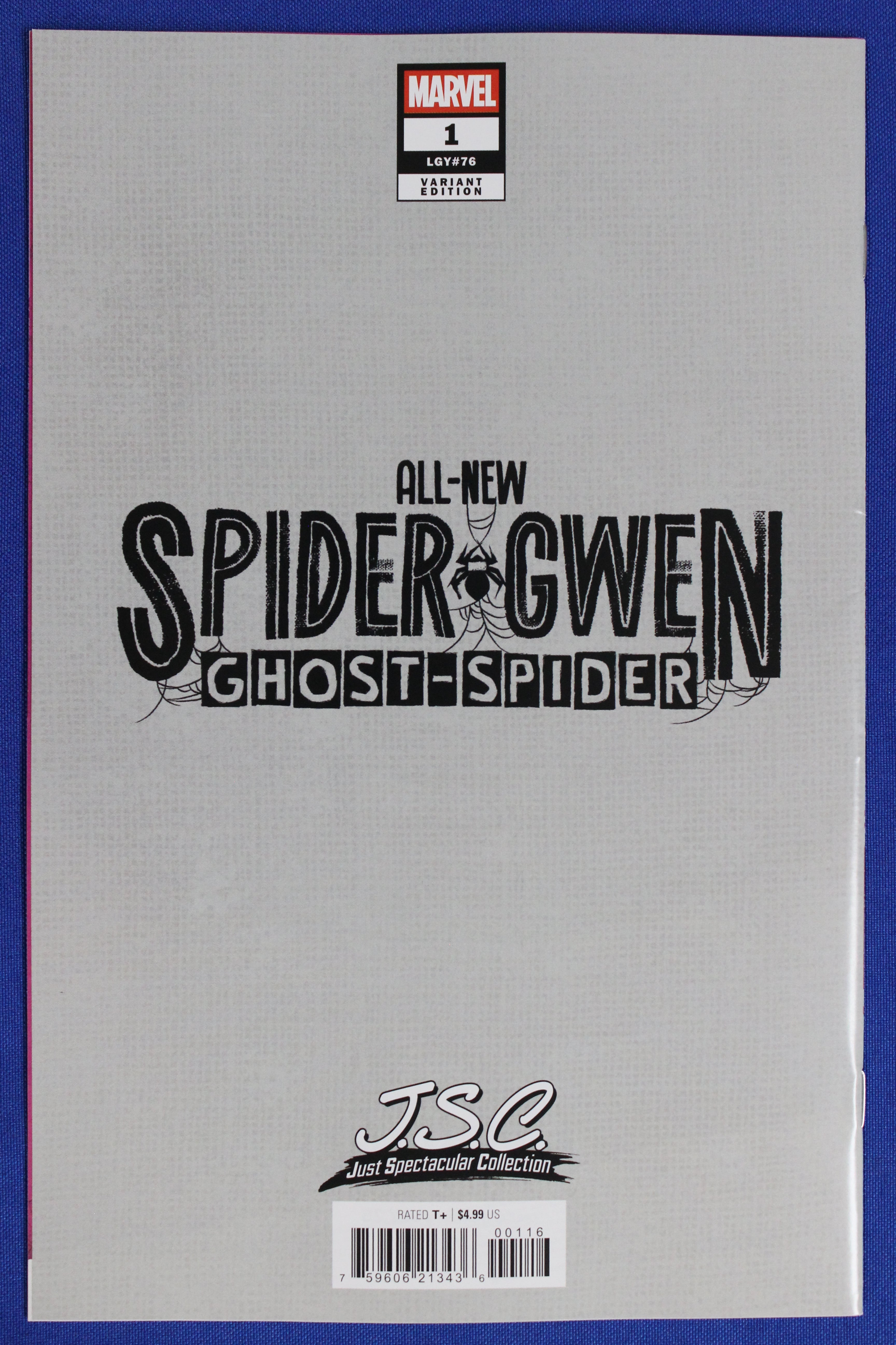 All-New Spider-Gwen: The Ghost-Spider #1 1:100 J. Scott Campbell Just Spectacular Collection Full Art Variant (Damaged)