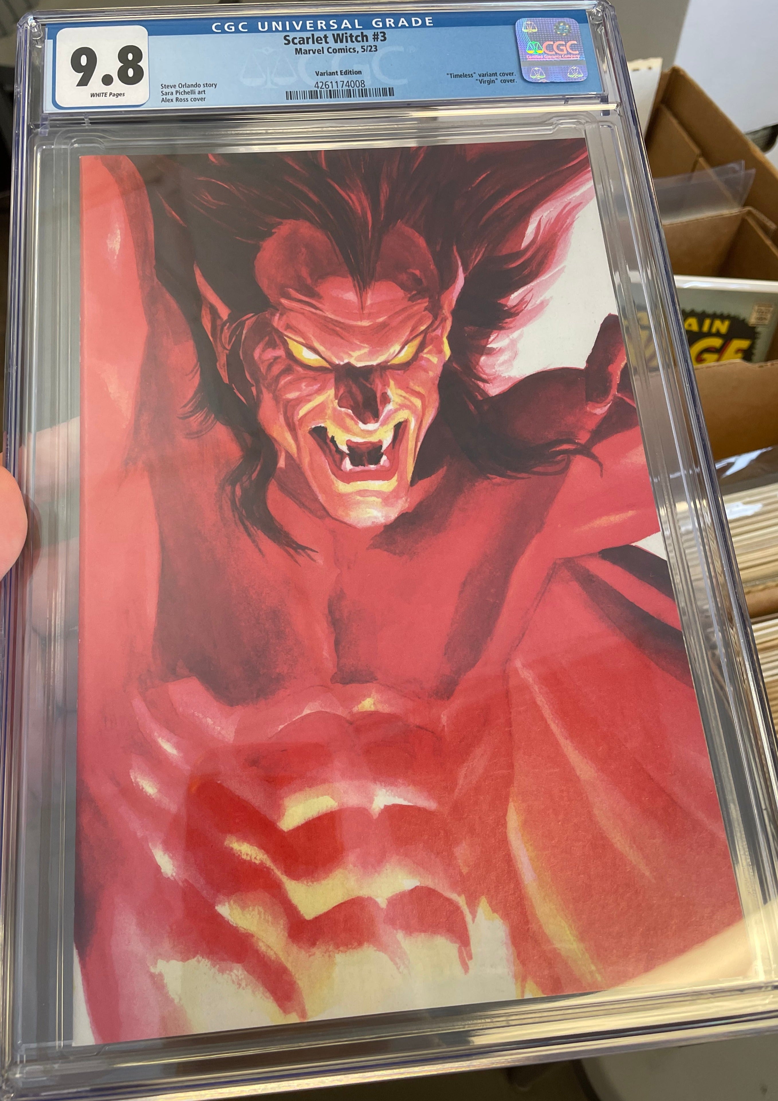 Scarlet Witch #3 Alex Ross Timeless Virgin Variant (Mephisto Cover) CGC 9.8