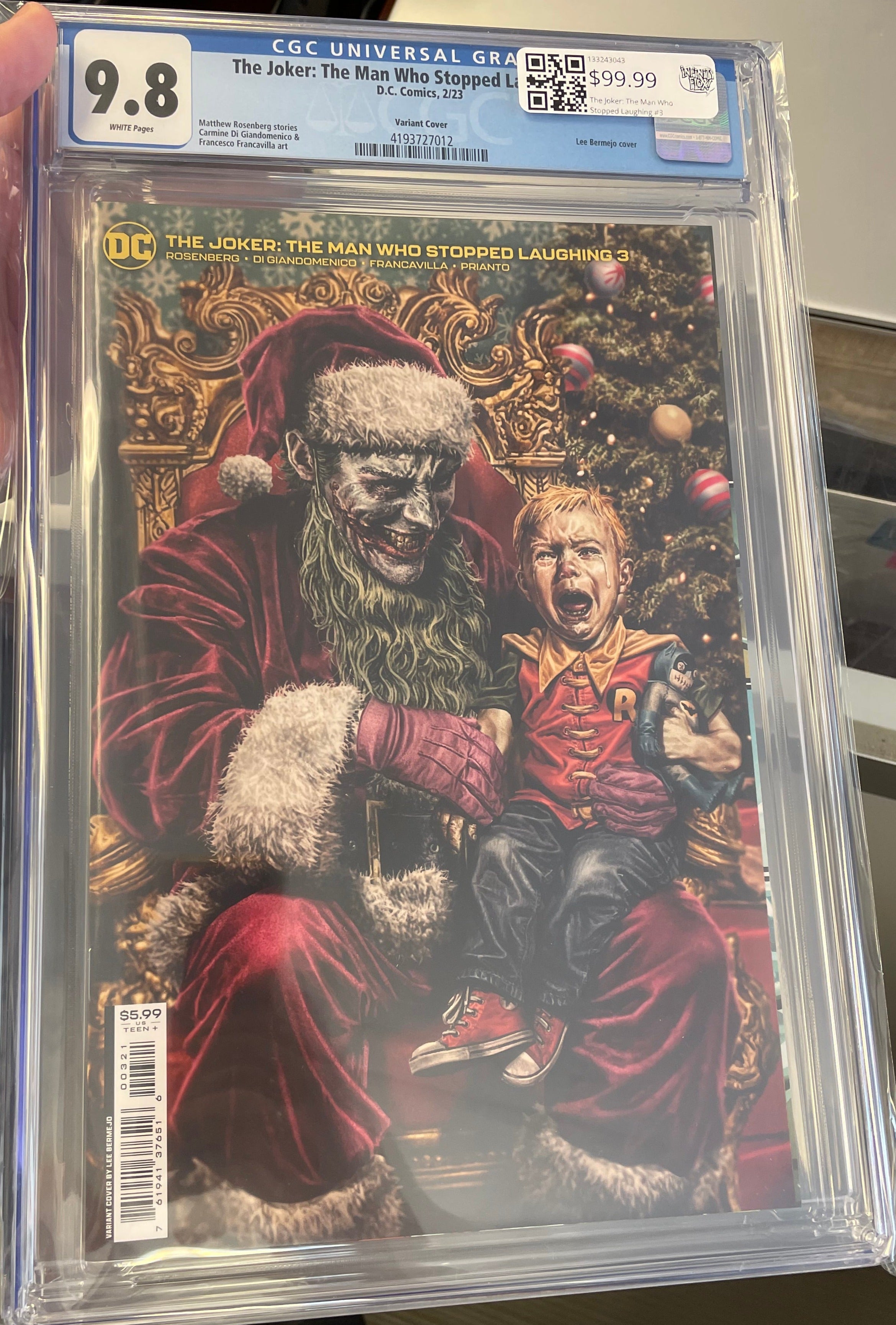 The Joker: The Man Who Stopped Laughing #3 Bermejo Variant CGC 9.8