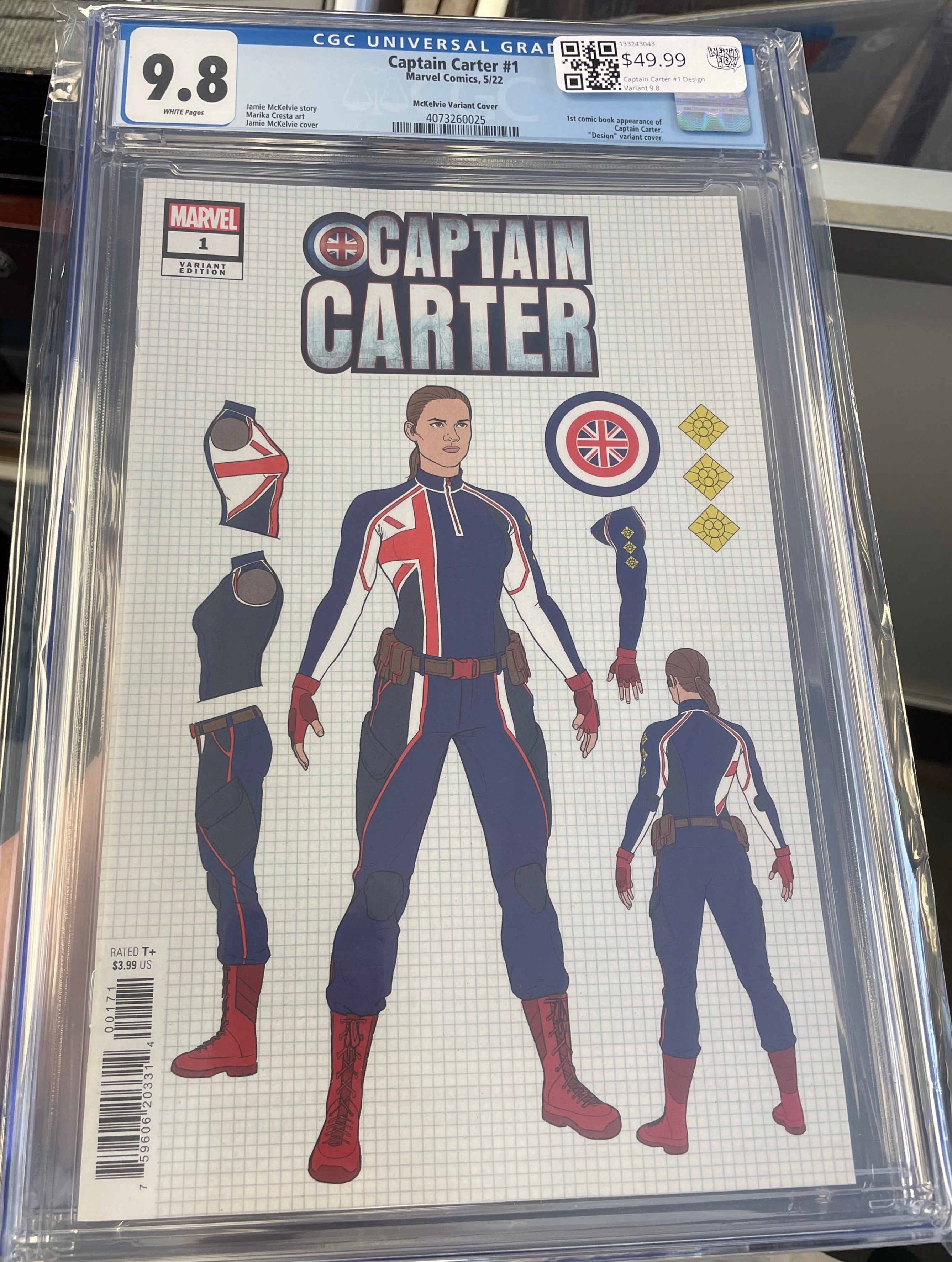 Captain Carter #1 Design Variant 9.8
