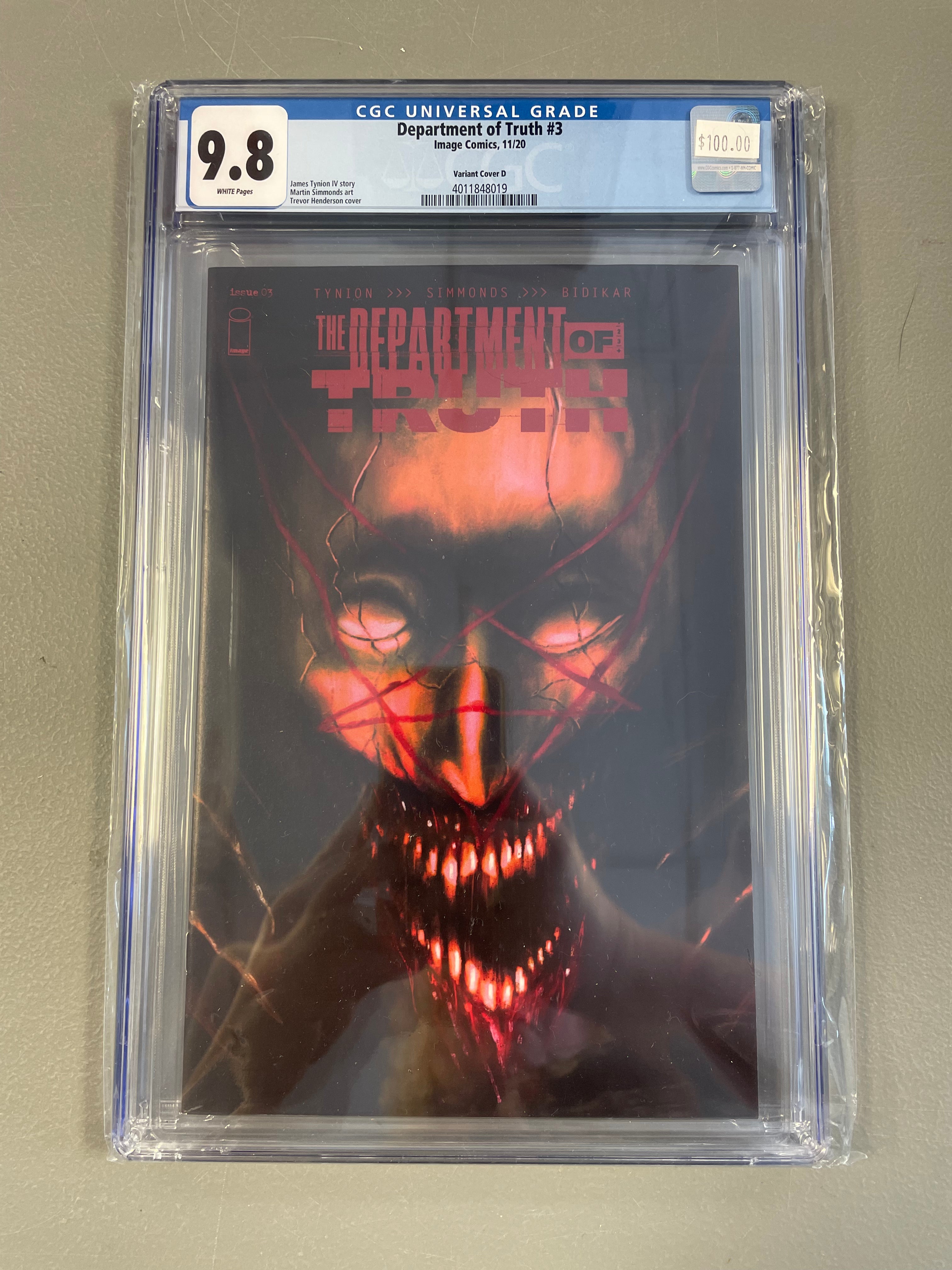 Department of Truth #3 Henderson Variant CGC 9.8