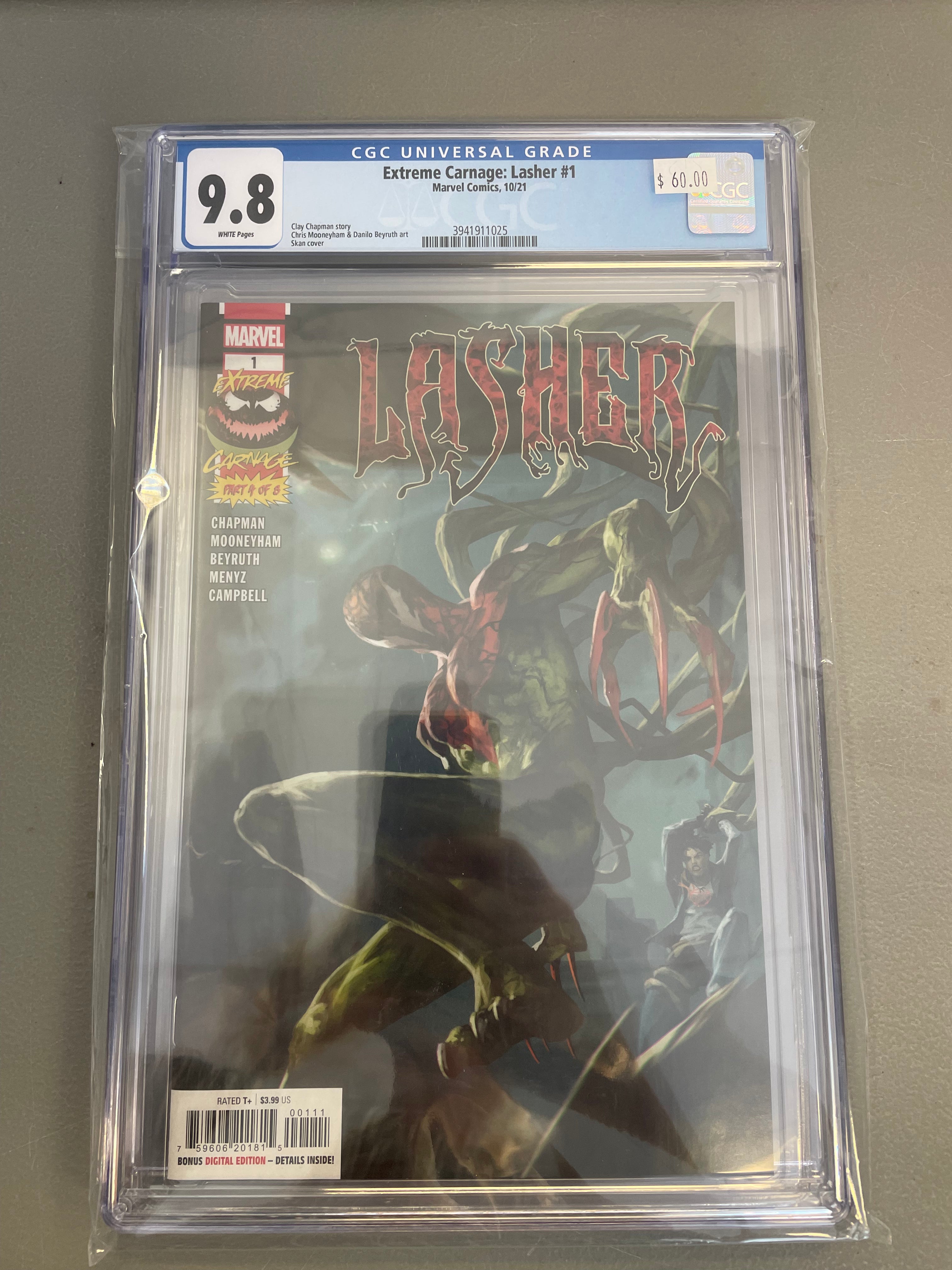 Extreme Carnage: Lasher #1 CGC 9.8