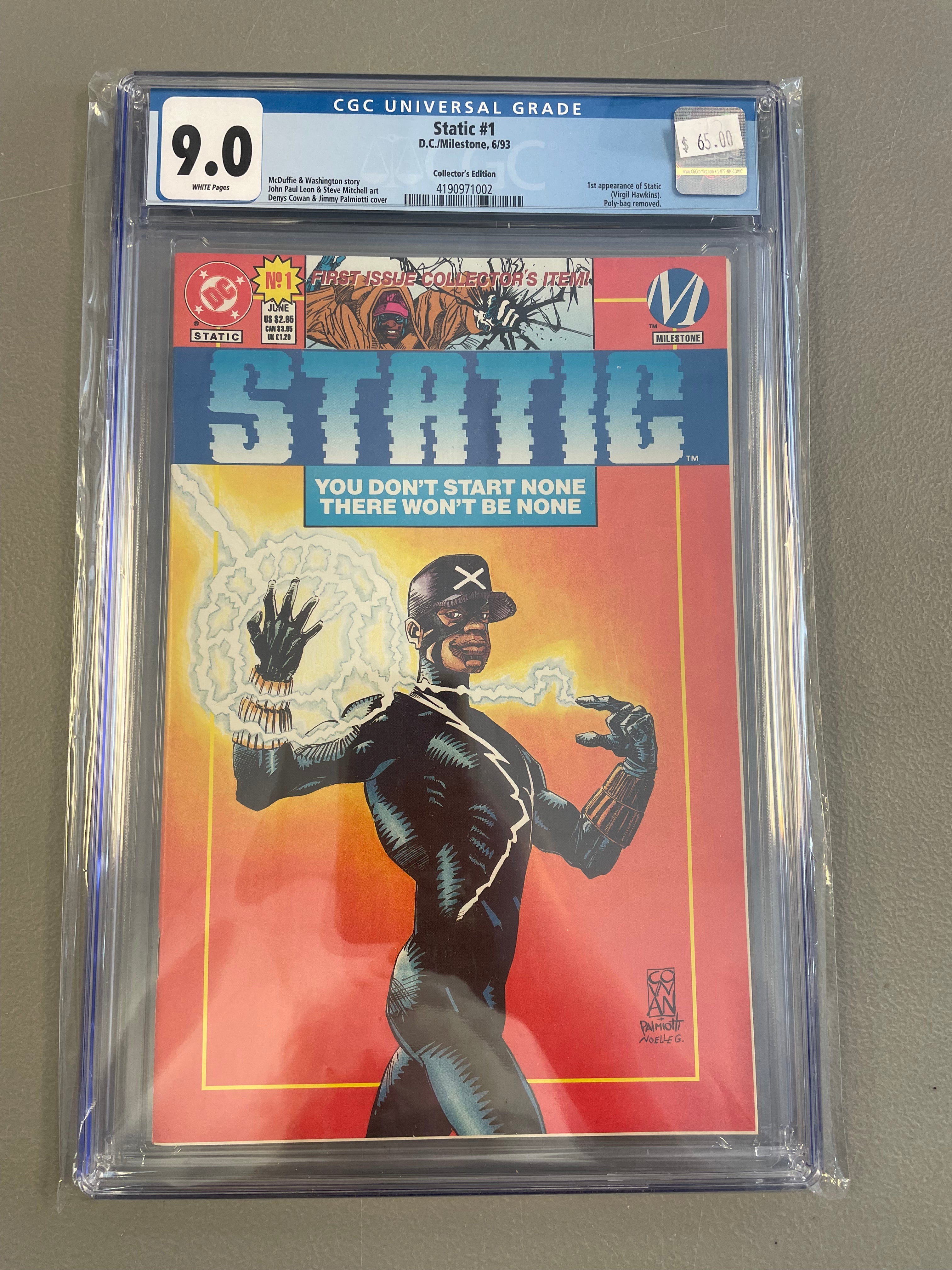 Static #1 Collector's Edition CGC 9.0