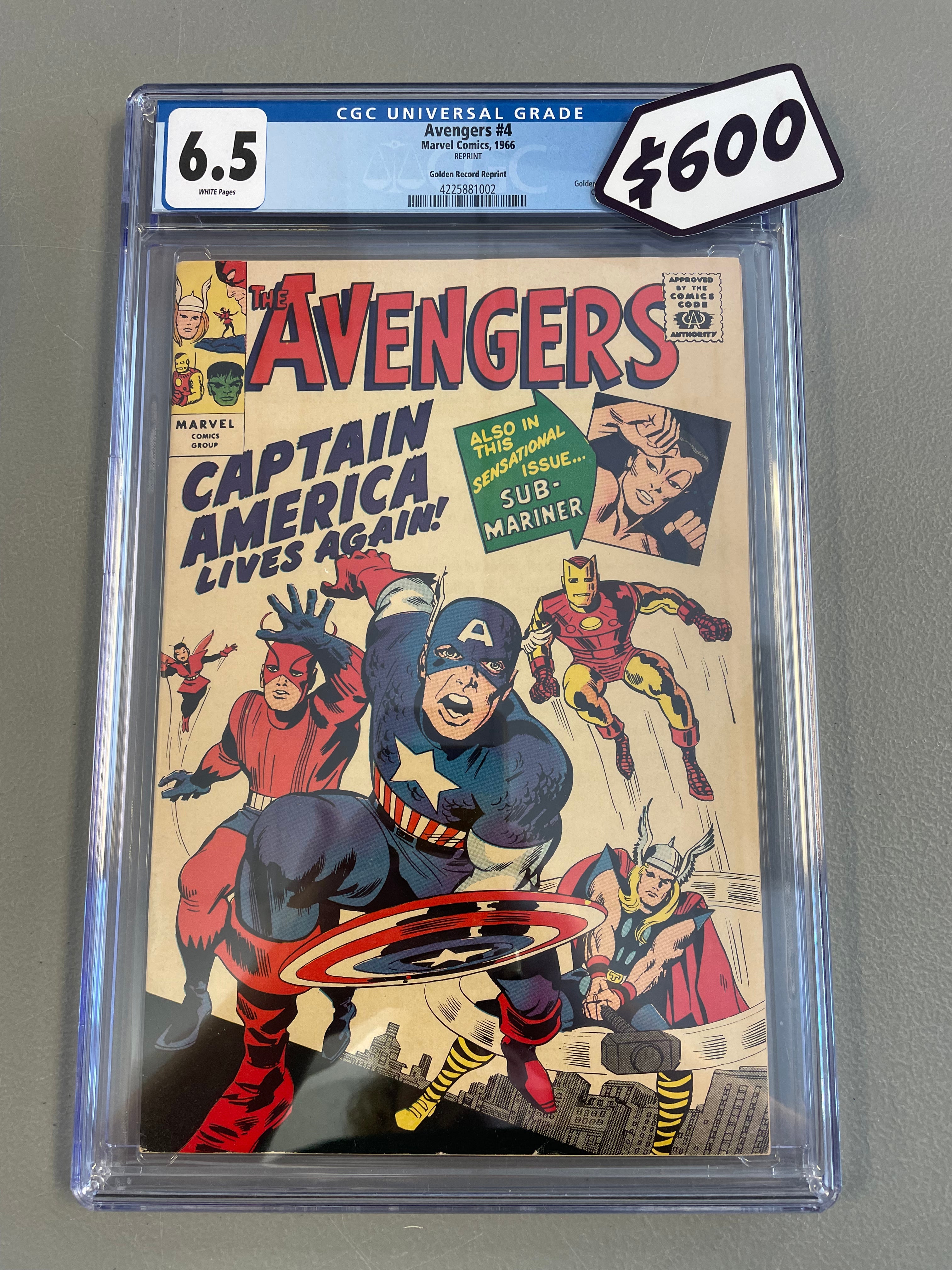 Avengers #4 (1966 Reprint) CGC 6.5