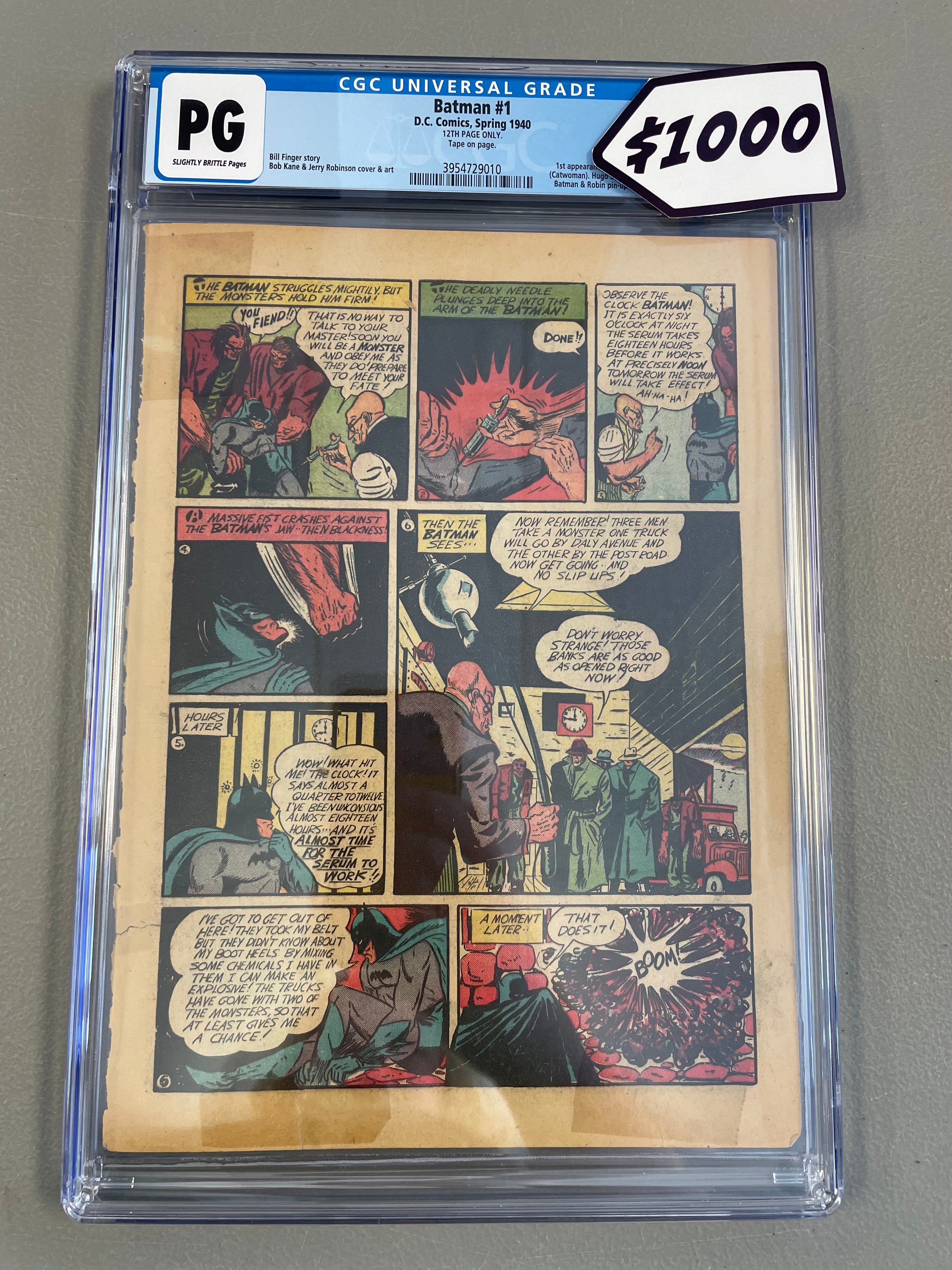 Batman #1 *12th PAGE ONLY* CGC