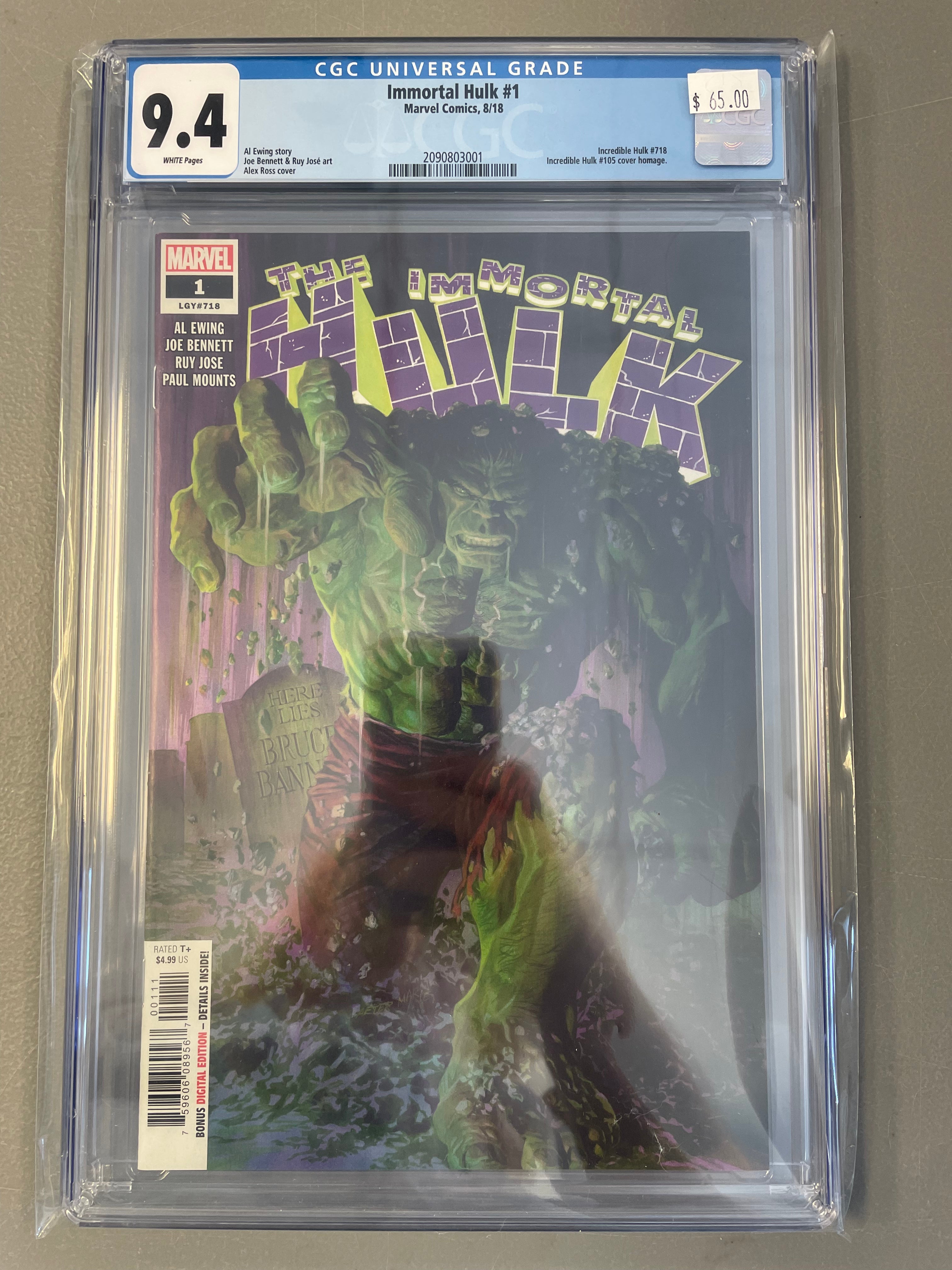 Immortal Hulk #1 (2018) CGC 9.4