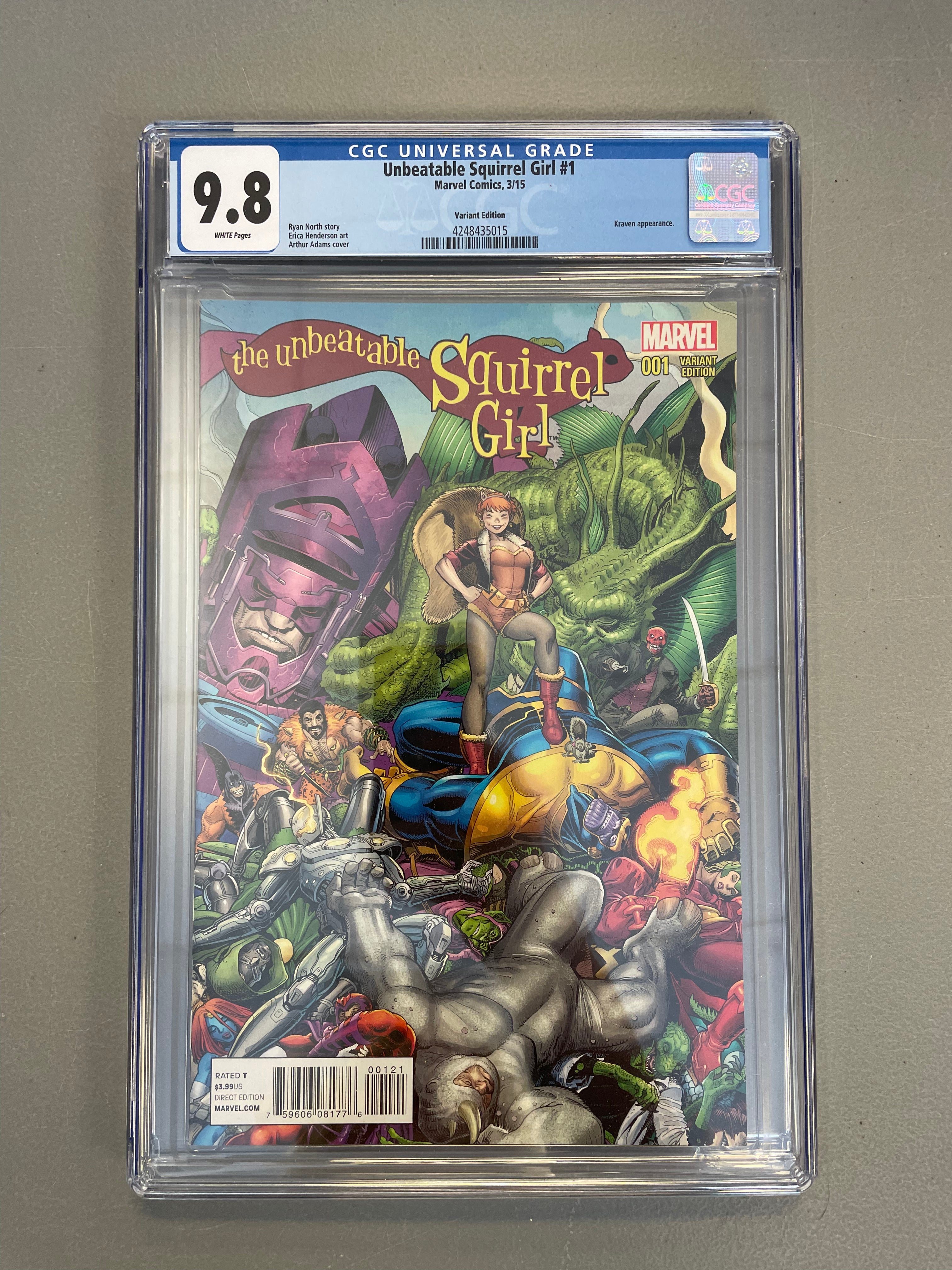 Unbeatable Squirrel Girl #1 Adams Variant CGC 9.8