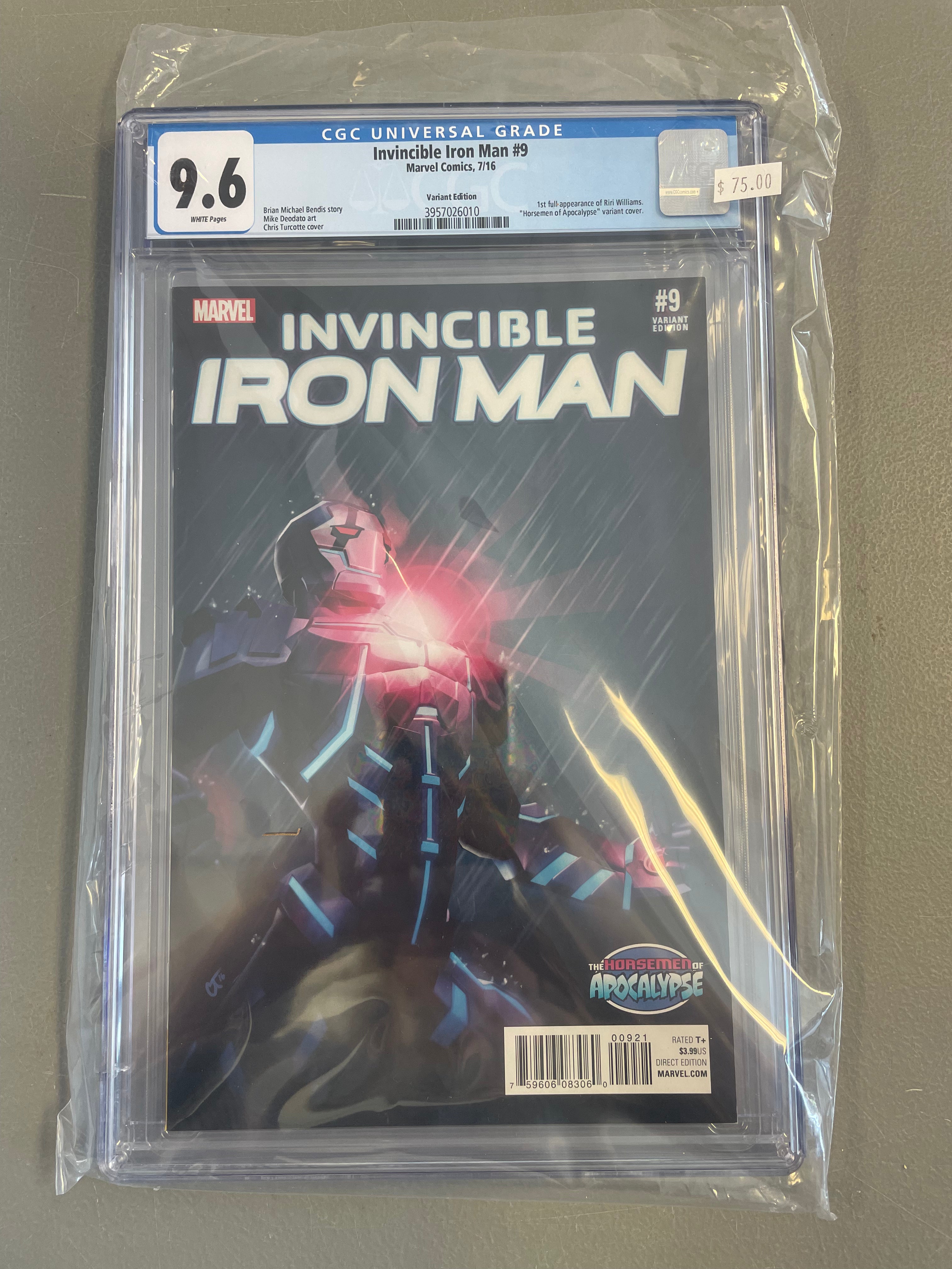 Invincible Iron Man #9 (2016) Variant Cover CGC 9.6