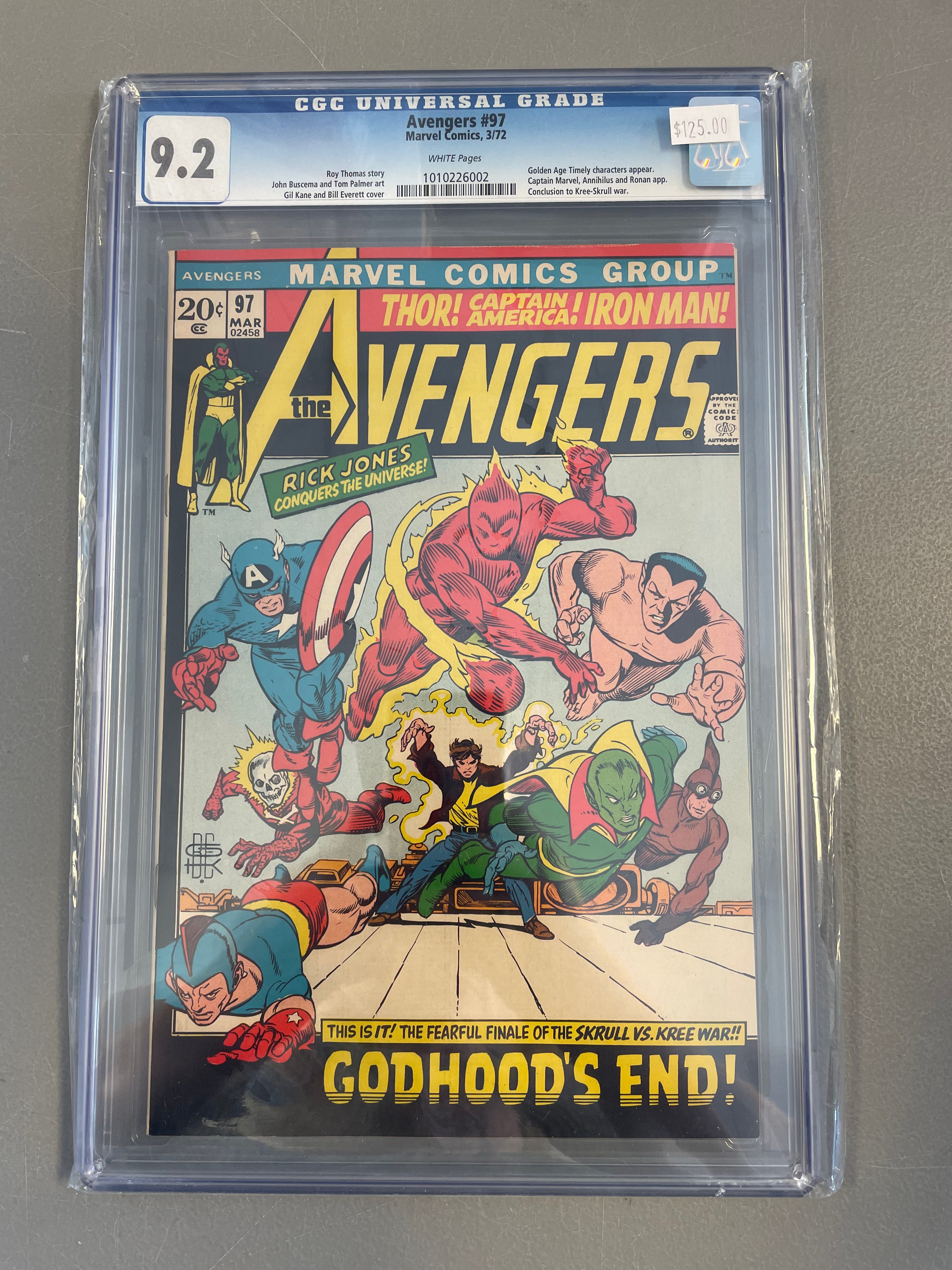 Avengers #97 CGC 9.2