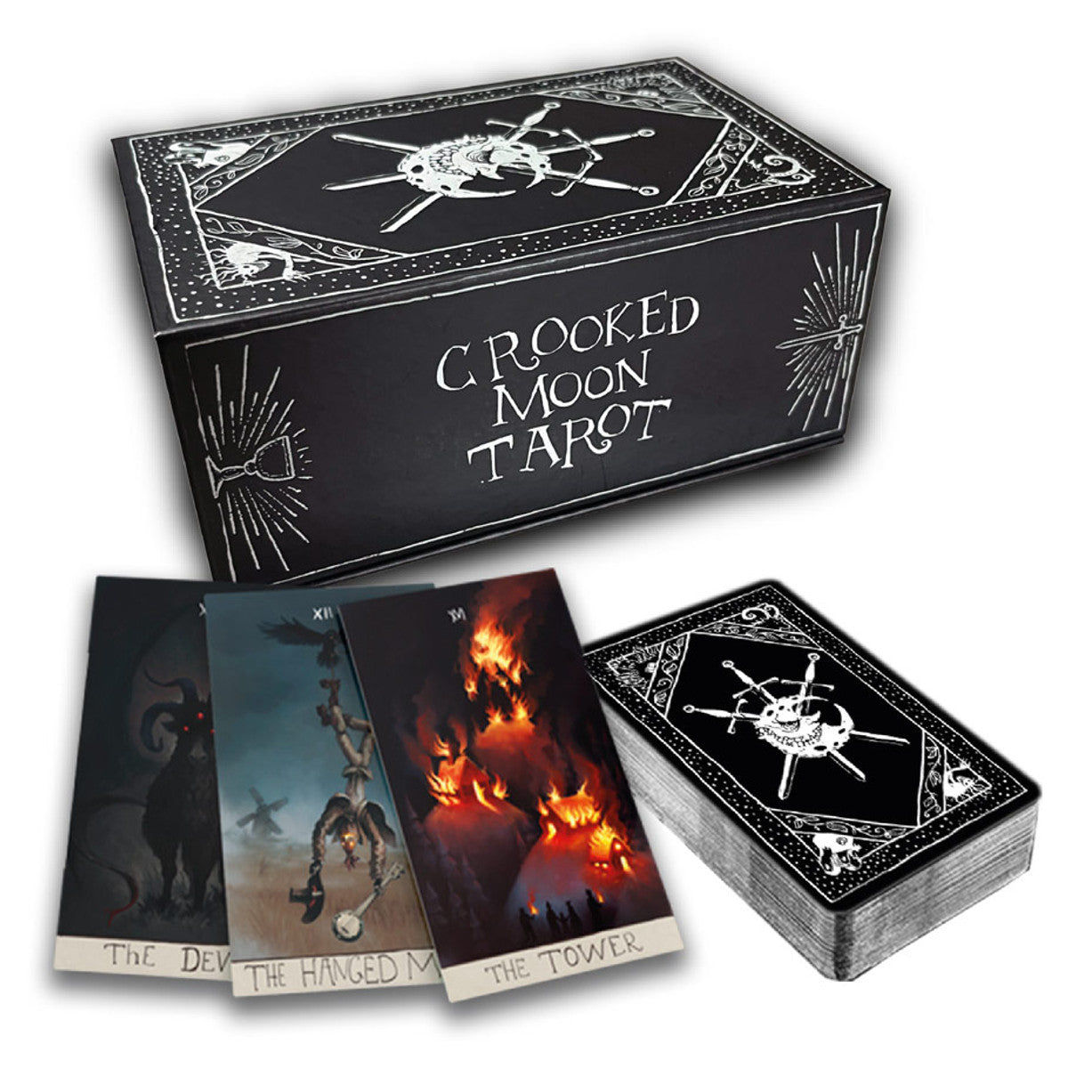 The Crooked Moon: Tarot Deck With Guide Book & Bag
