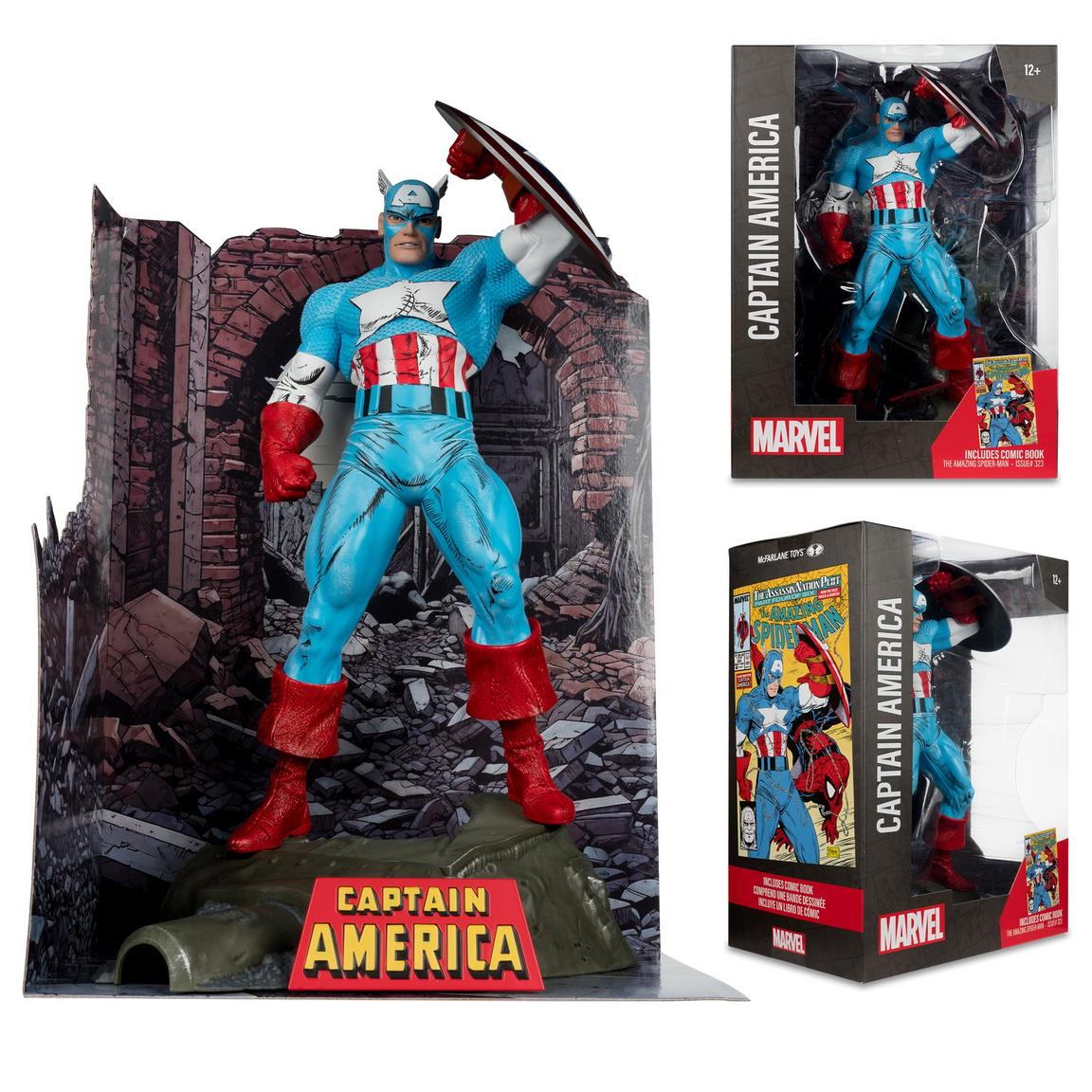 McFarlane Toys Captain America with Comic [Pre-Owned]