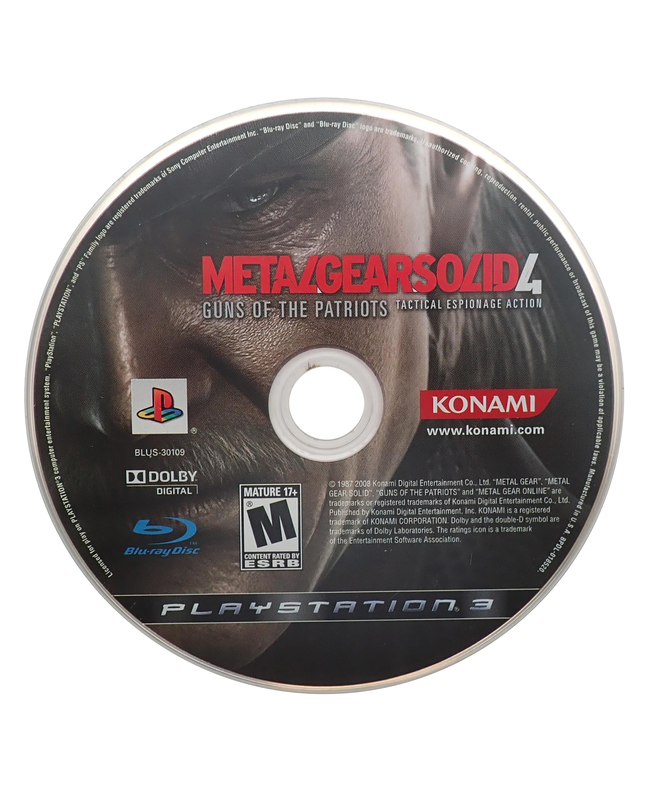 Metal Gear Solid 4: Guns of the Patriots [Loose] - PS3