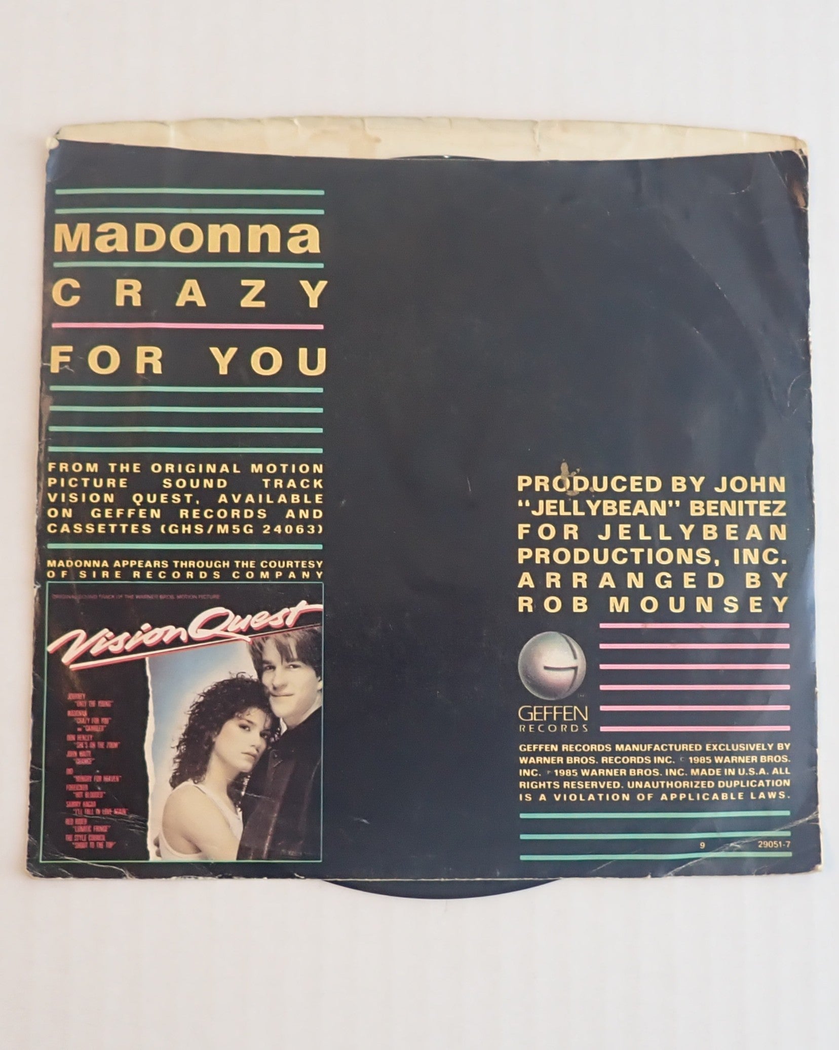 Madonna – Crazy For You - Vinyl