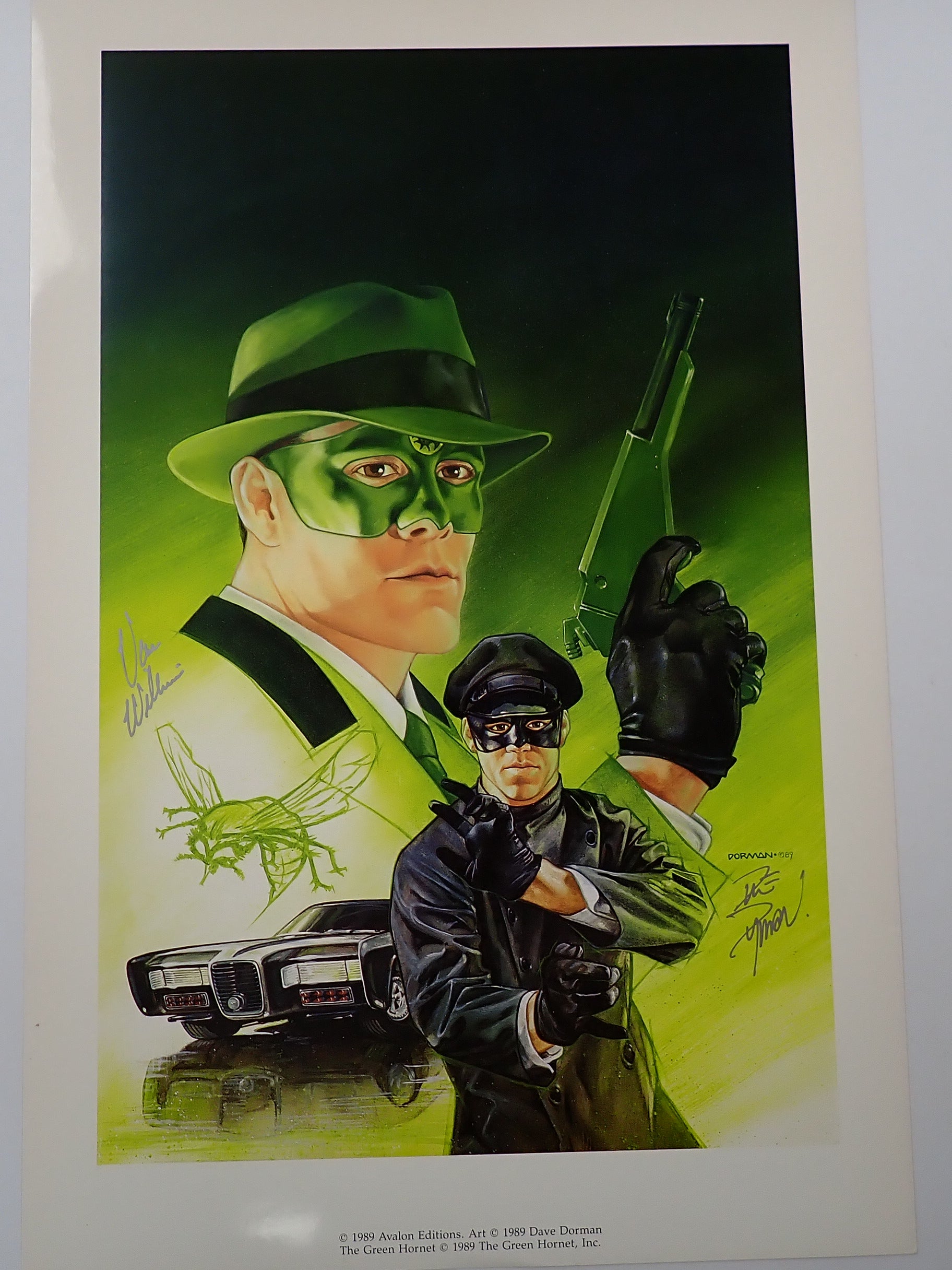 "The Green Hornet Strikes" Art Print Double Signed by Dave Dorman and Van Williams