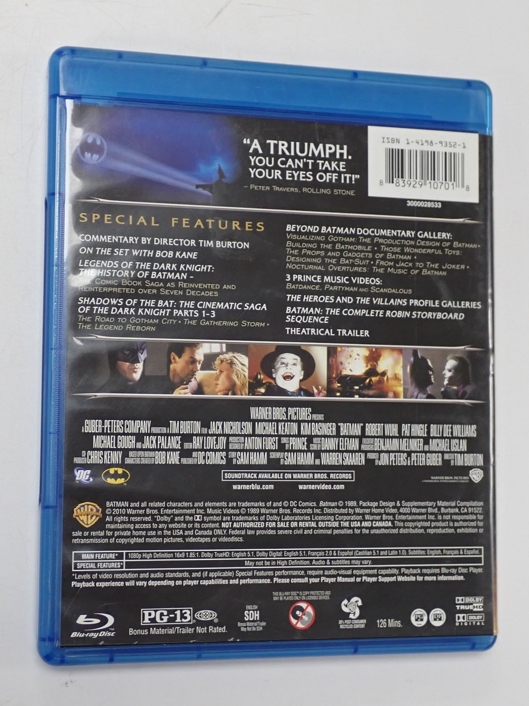Batman (1989) - Blu-Ray [Pre-Owned]