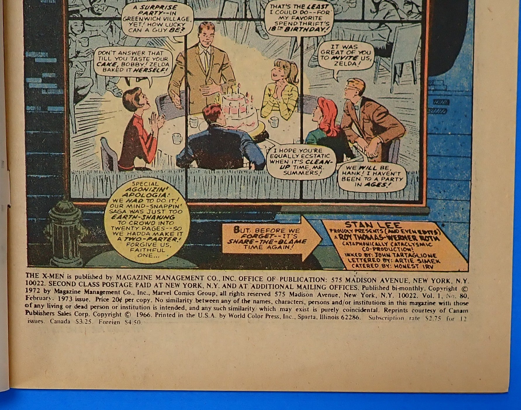 X-Men #80 (1973) - VG- (3.5) - Reprints Issue #32