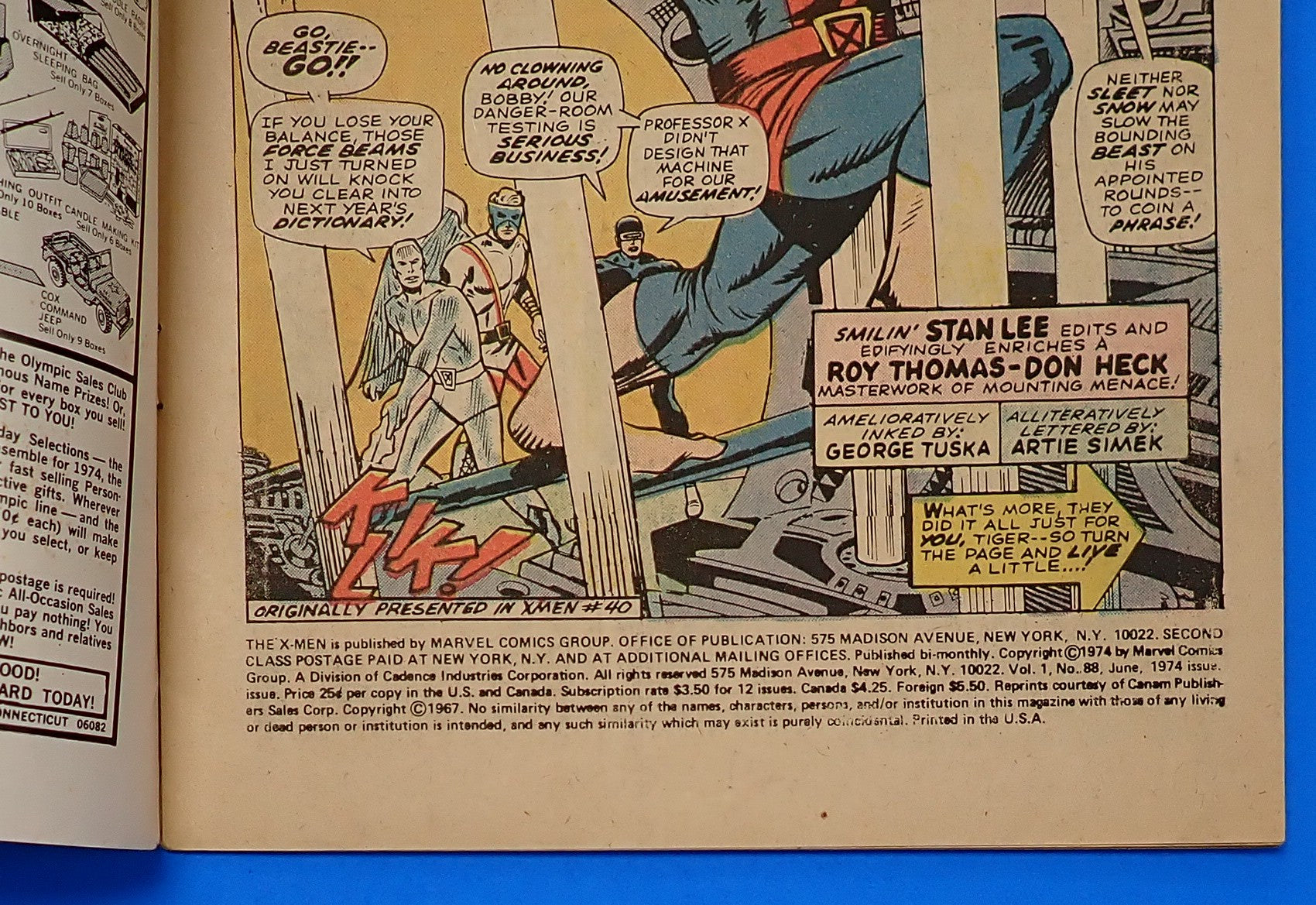 X-Men #88 (1974) - VG/VG-  (3.5-4.0) - Reprints issue #40