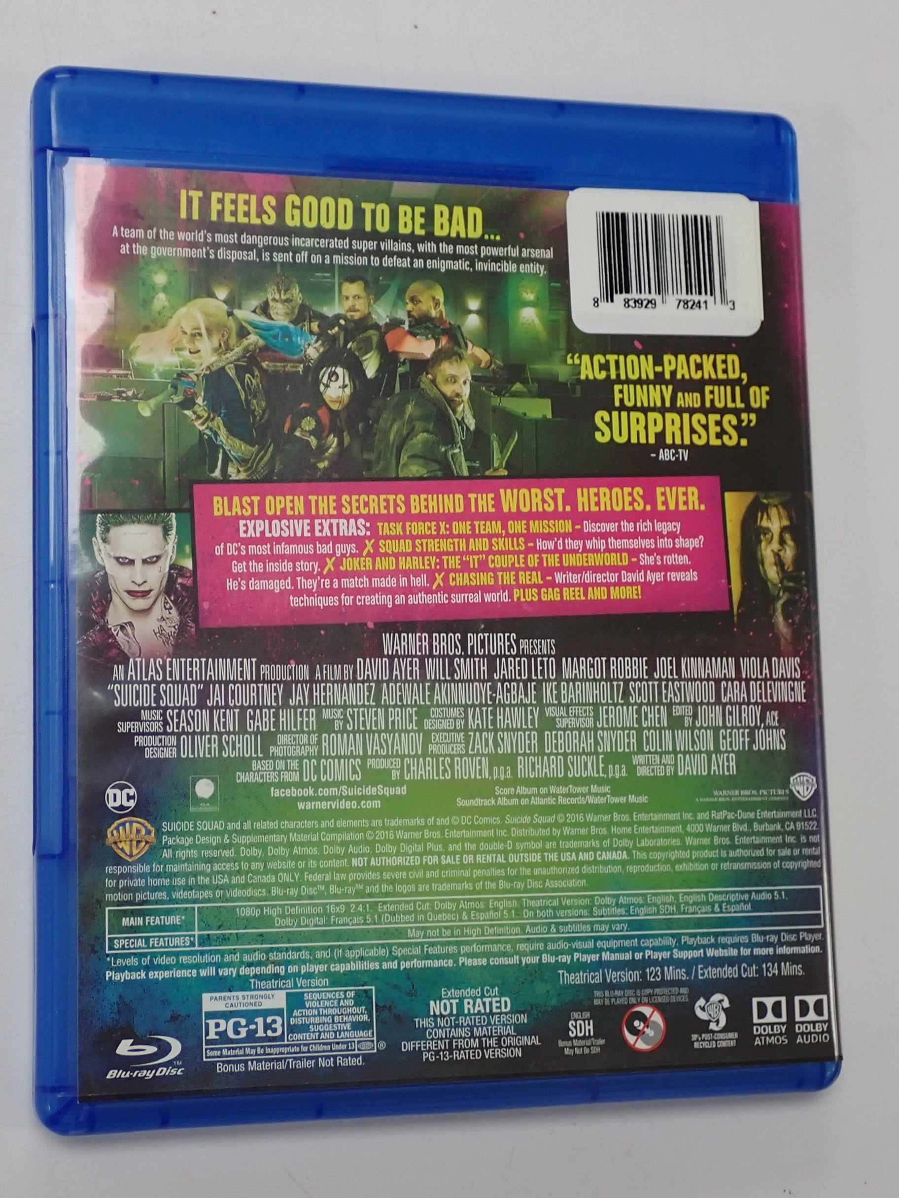 Suicide Squad (Extended Cut) - Blu-Ray [Pre-Owned]
