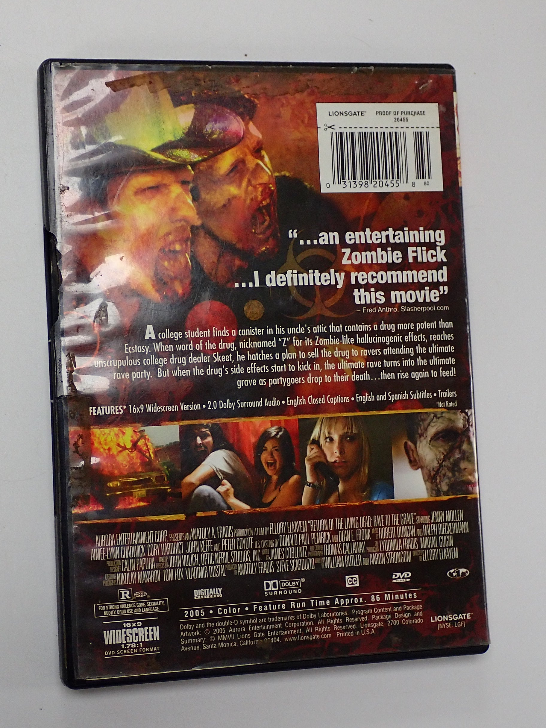 Return Of The Living Dead: Rave To The Grave - DVD [Pre-Owned]