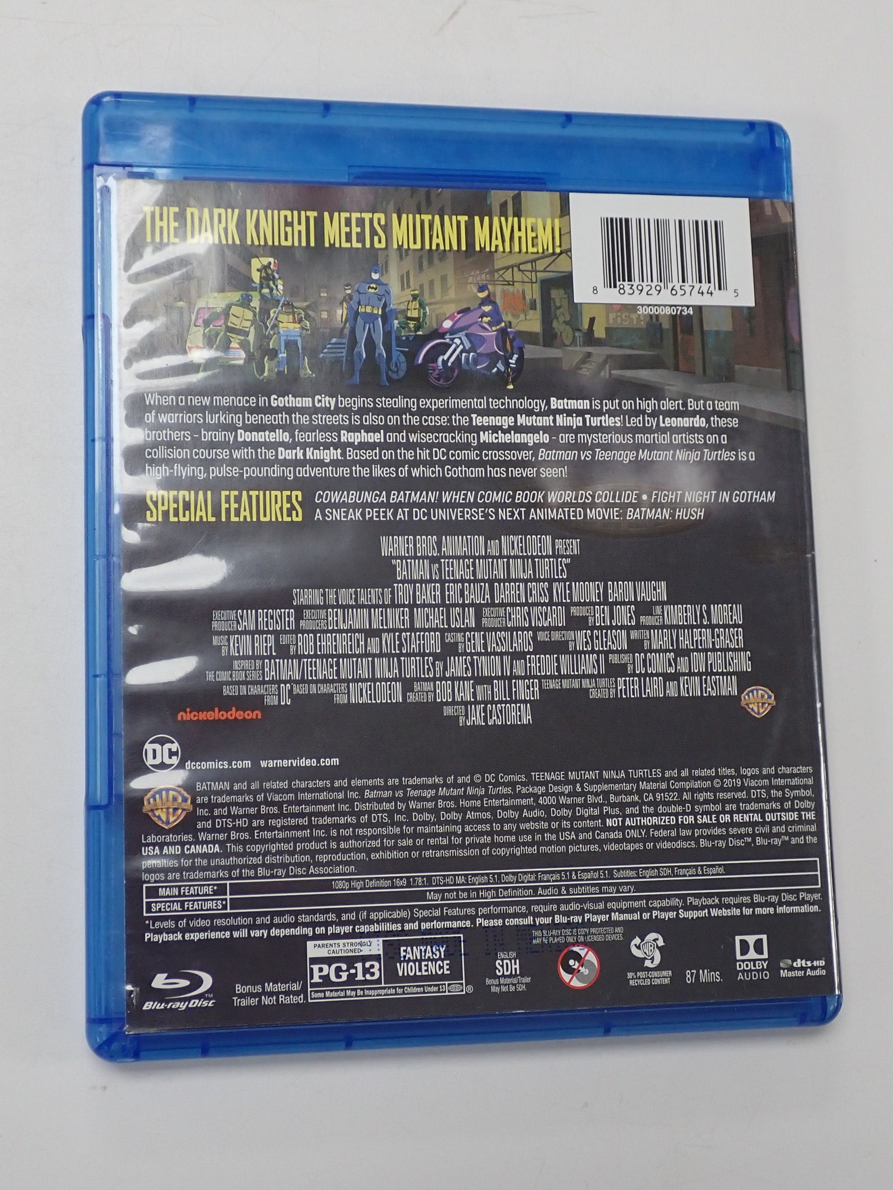 Batman Vs. Teenage Mutant Ninja Turtles - Blu-Ray [Pre-Owned]