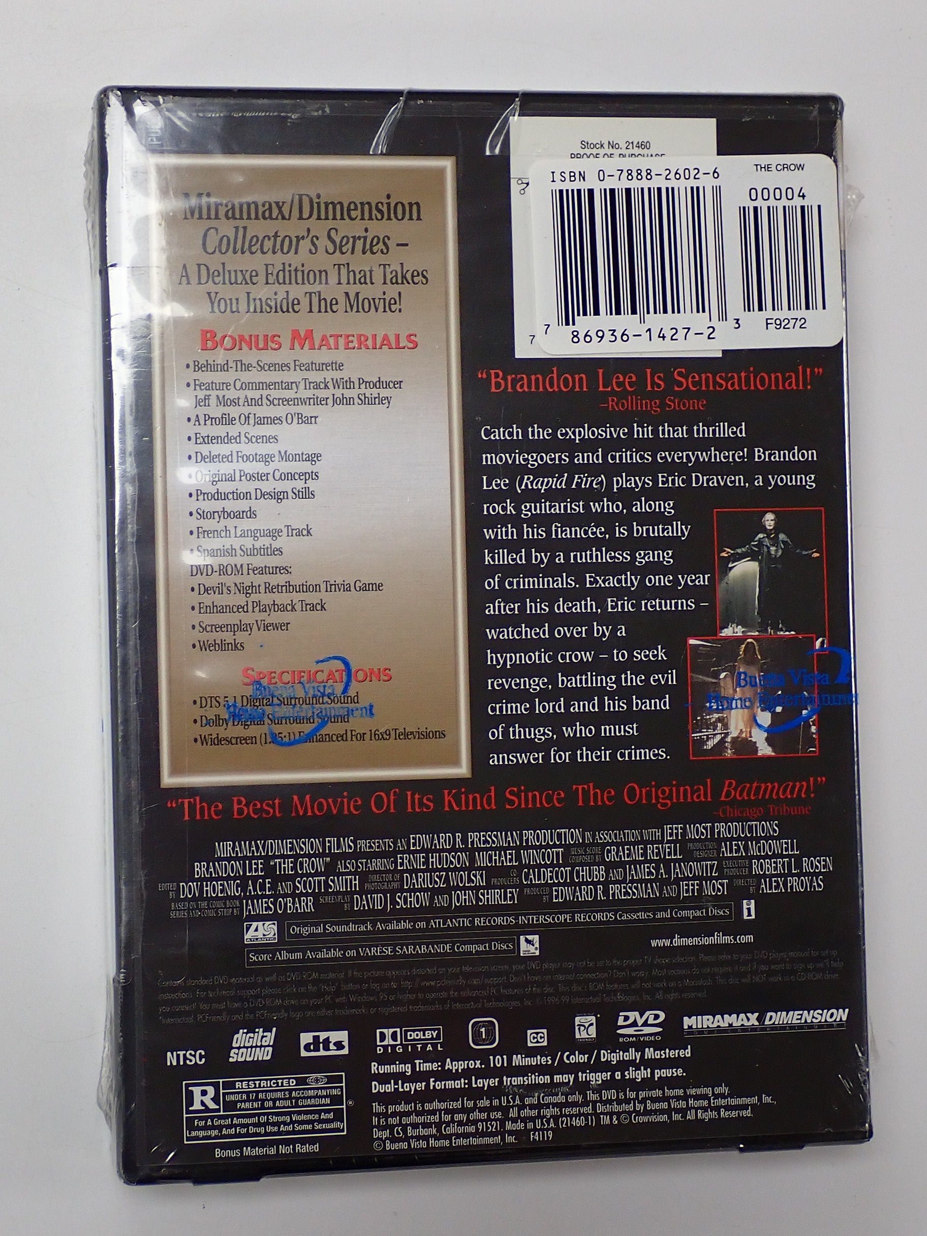 The Crow (Miramax 25th Anniversary) - DVD [Pre-Owned]