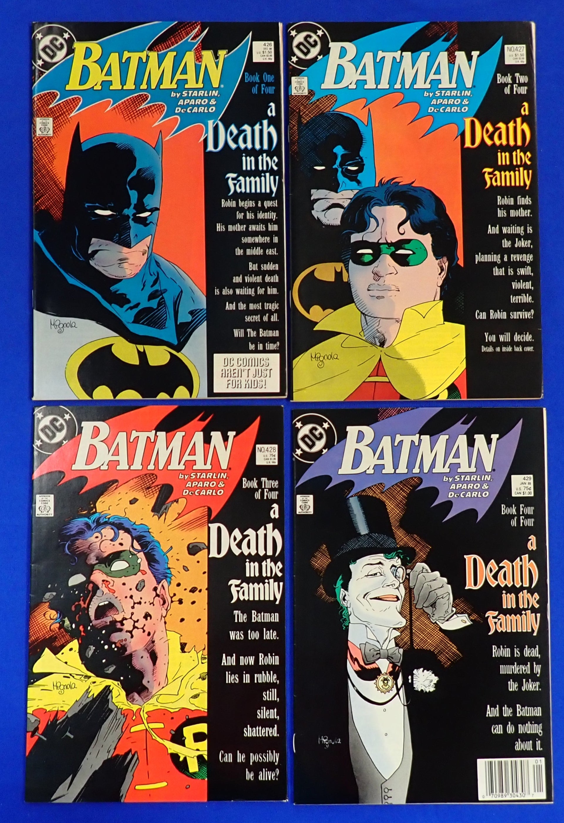 Batman #426-429 (1988) - Death in the Family Story - FN+ (6.5)