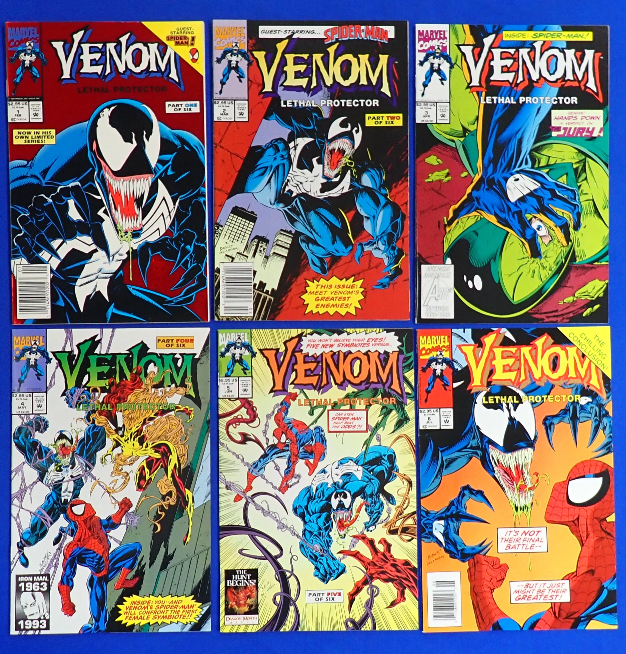 Venom: Lethal Protector 1-6 (1993) - VF- (7.5) - 1st Solo Series