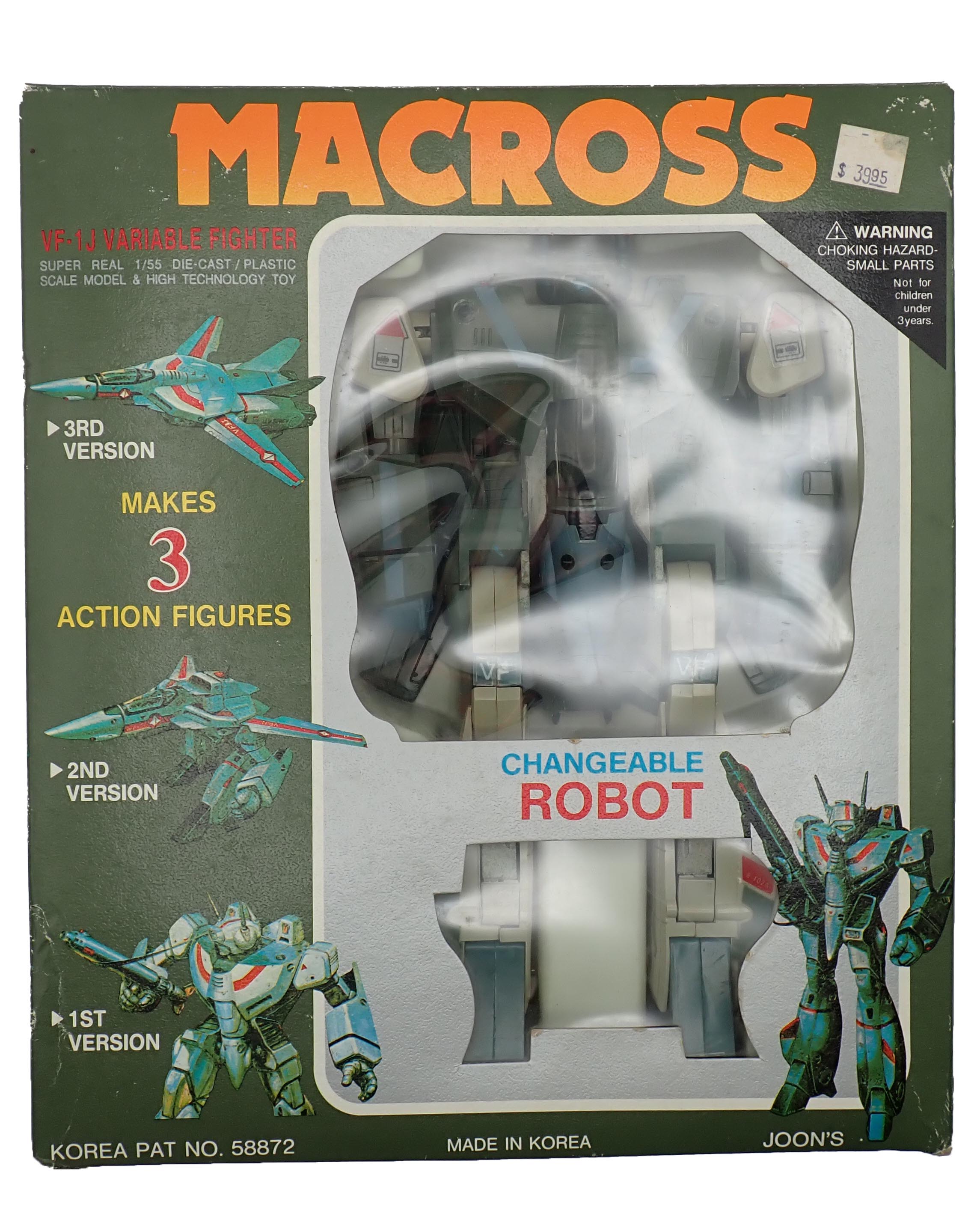VF-1J Variable Fighter (Green) - Macross Figure
