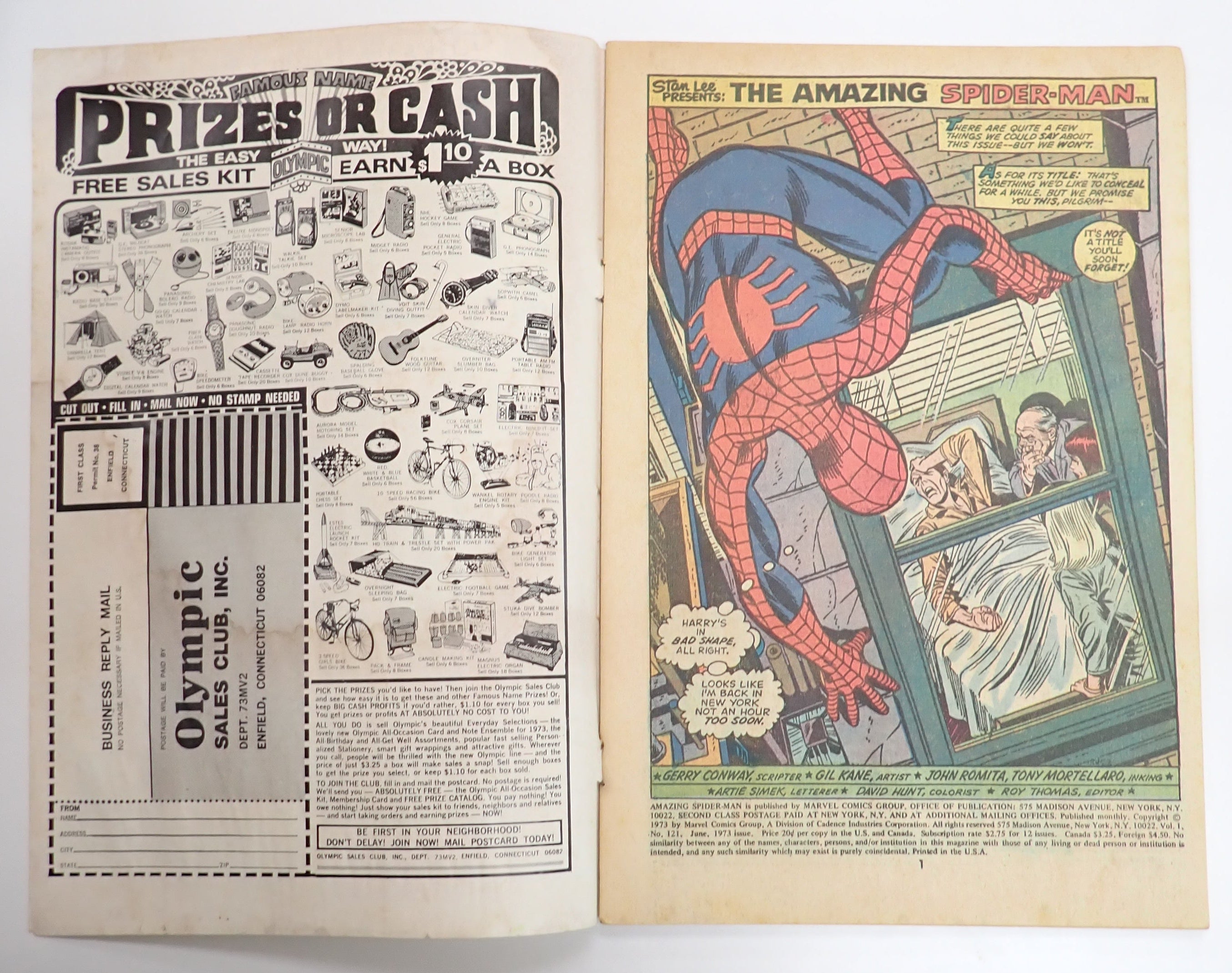 Amazing Spider-Man #121 (1973) - 3.0 (GD/VG) - Death of Gwen Stacy