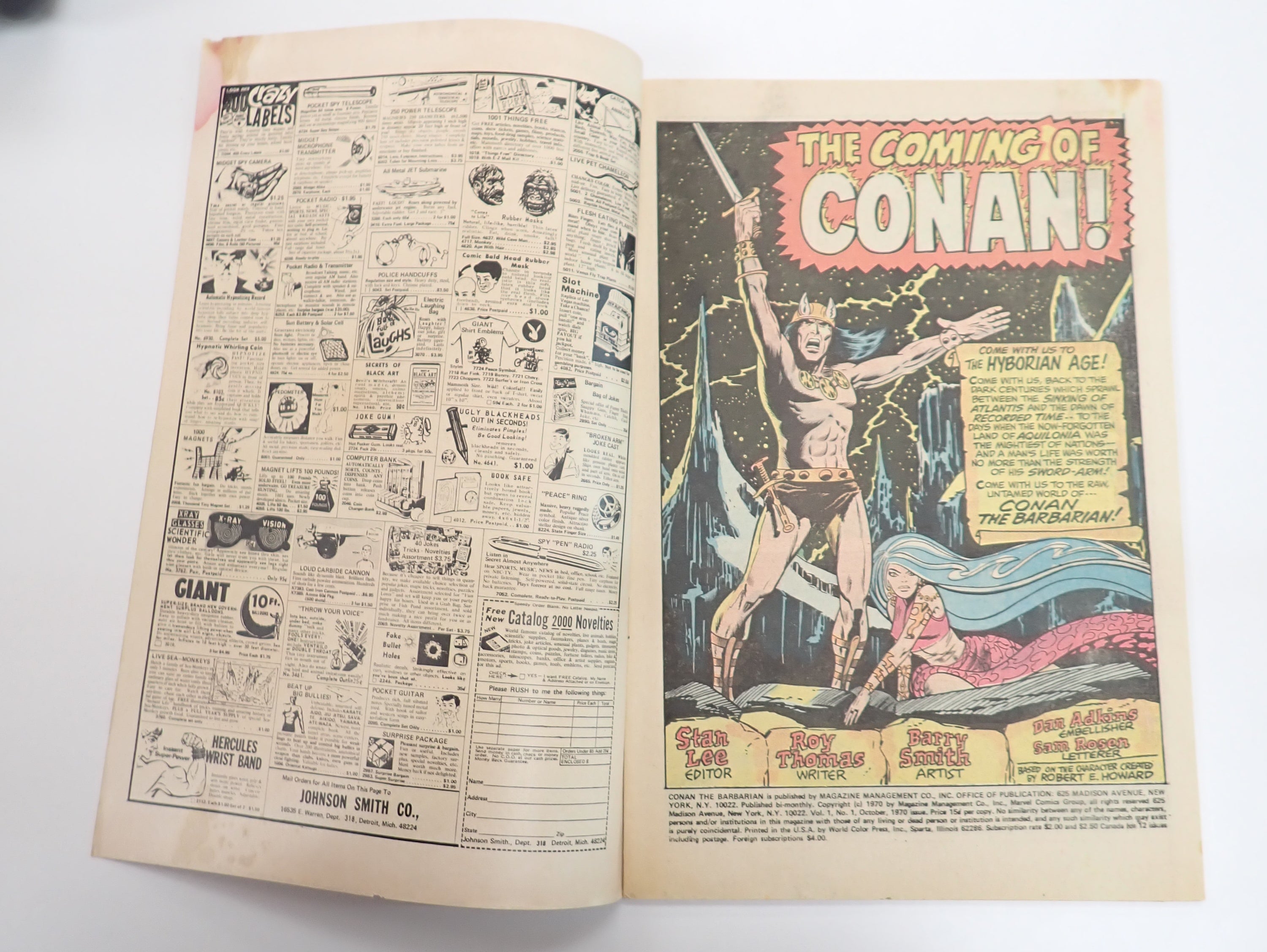 Conan the Barbarian #1 (1970) - FN (6.0) - 1st Conan