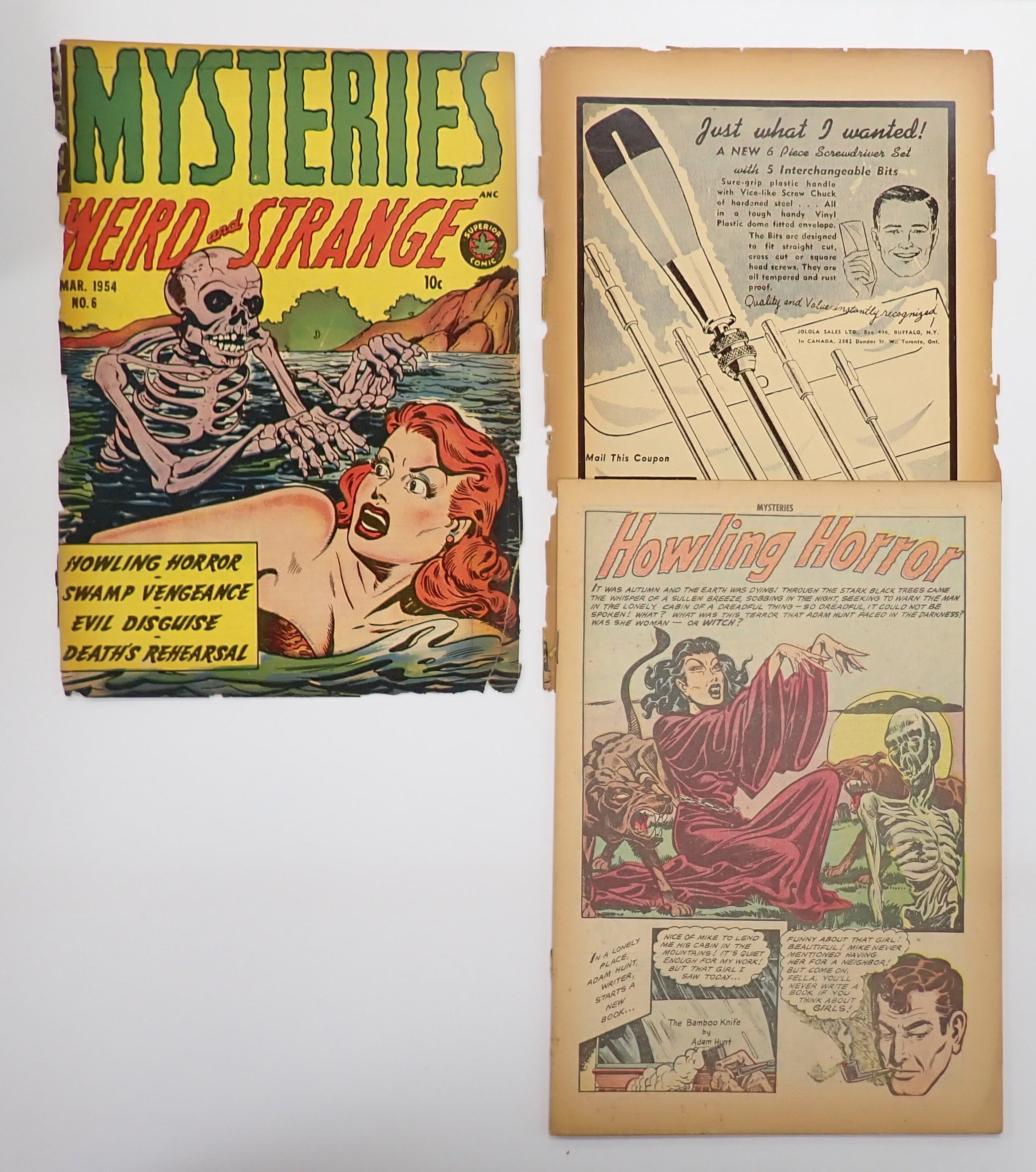 Mysteries #6 (1954) - Low Grade 1.0 Cover Detached