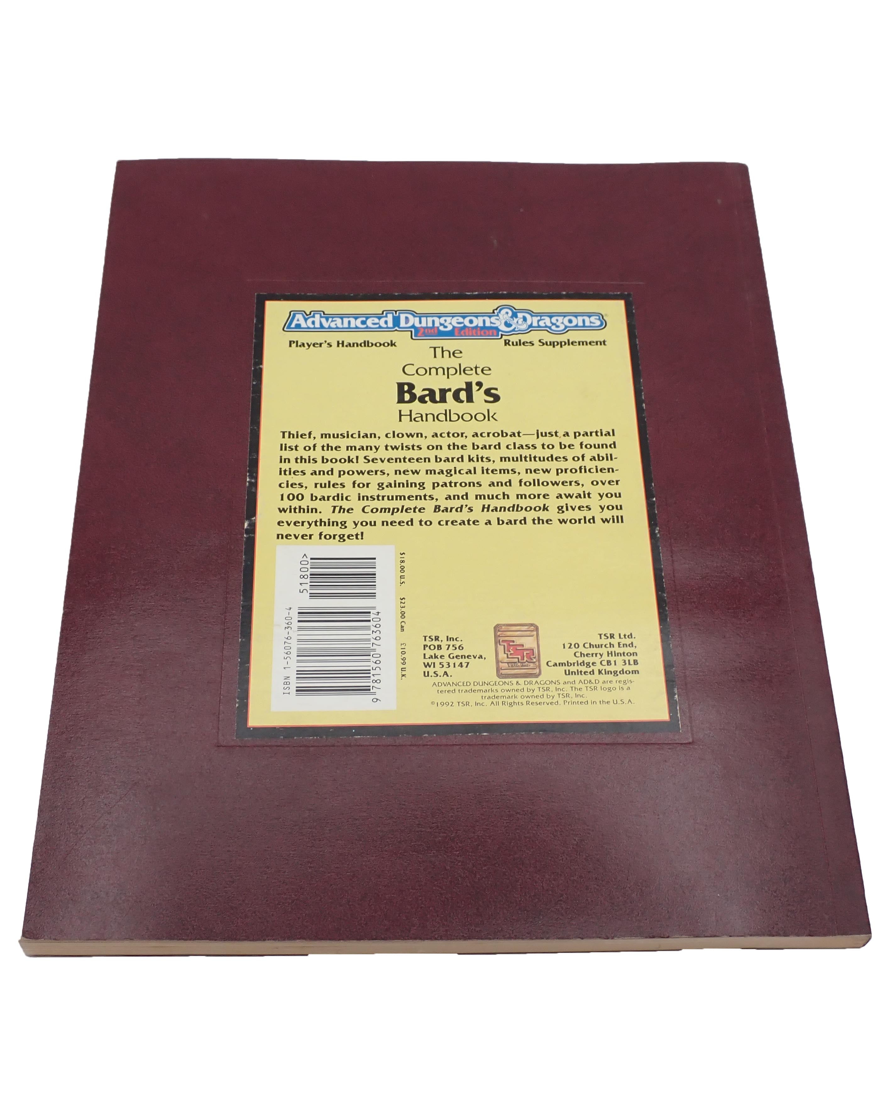 AD&D 2e The Complete Bard's Handbook