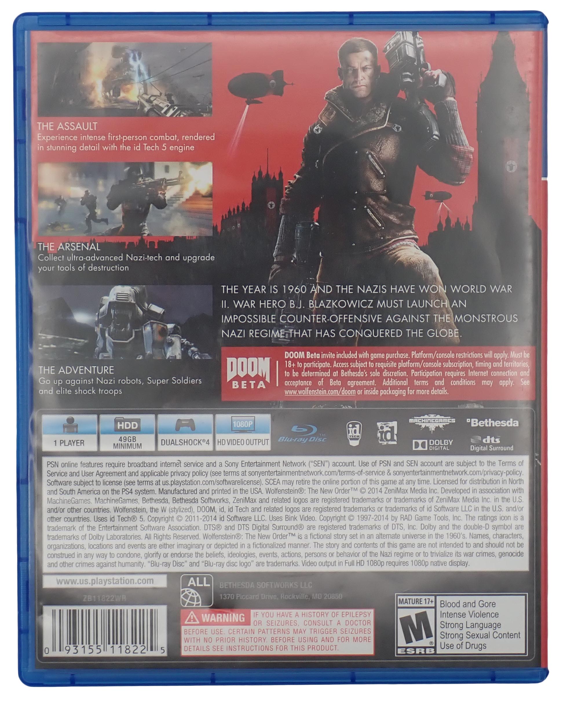 Wolfenstein The New Order - PS4