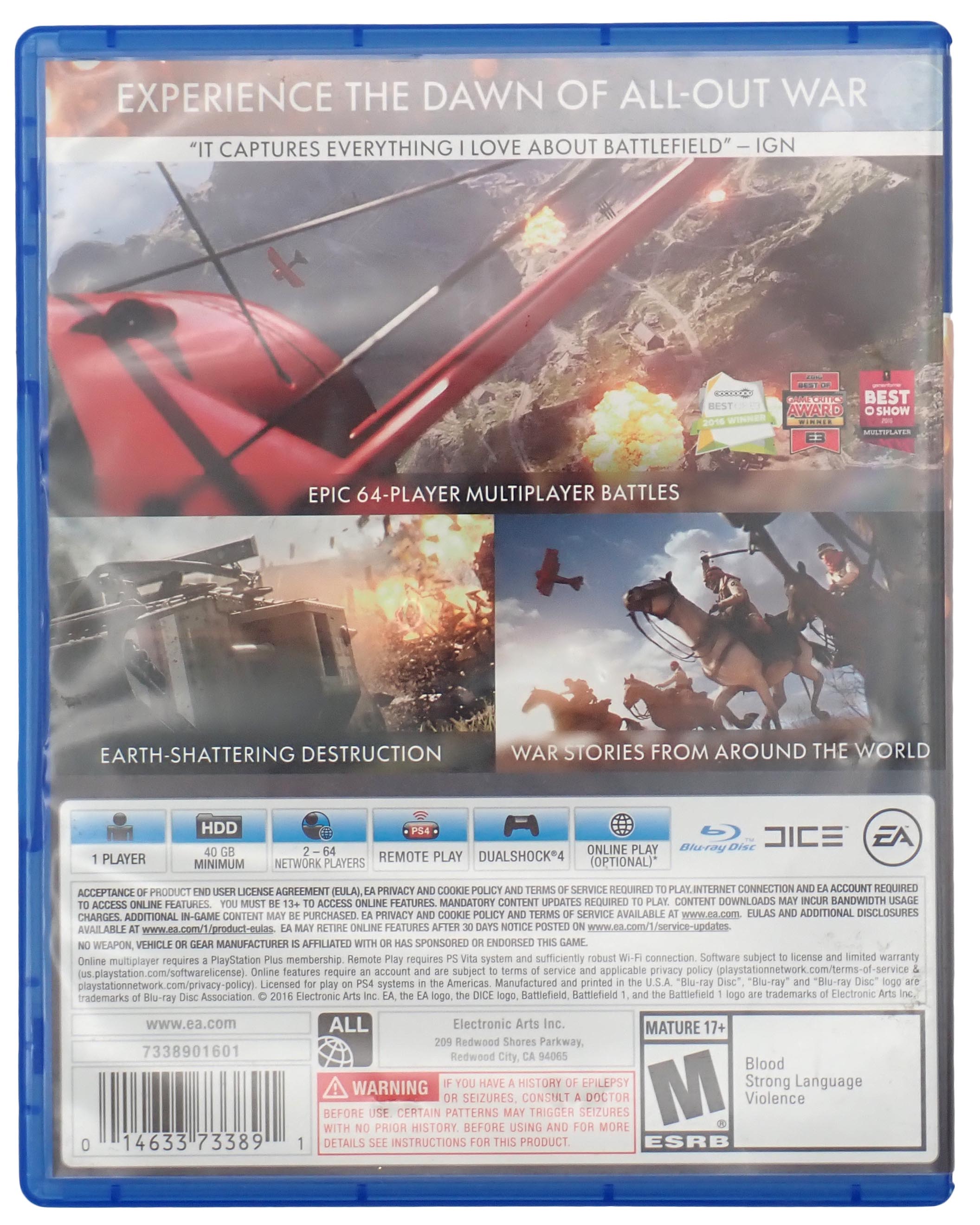 Battlefield 1 - PS4 – Infinity Flux