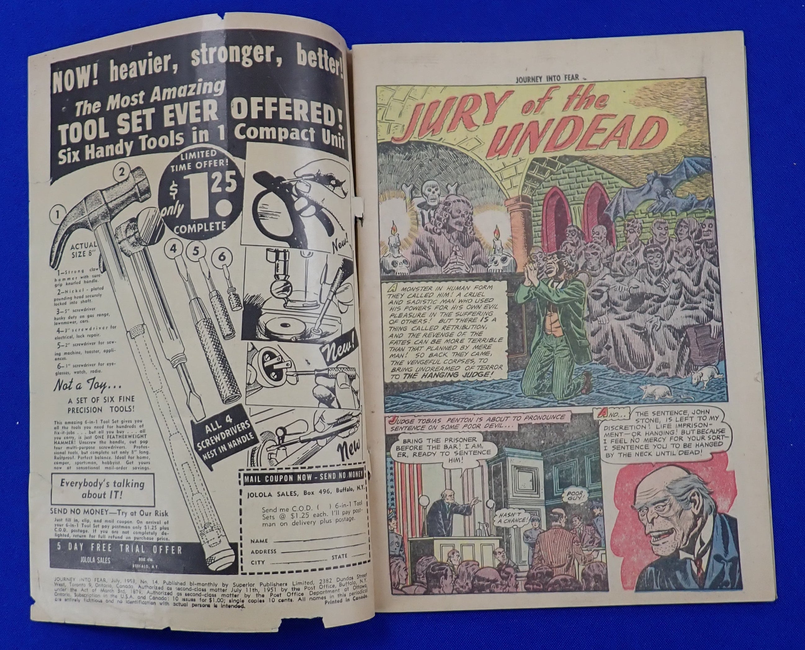 Journey into Fear #14 (1953) - G (2.5) - Precode Horror