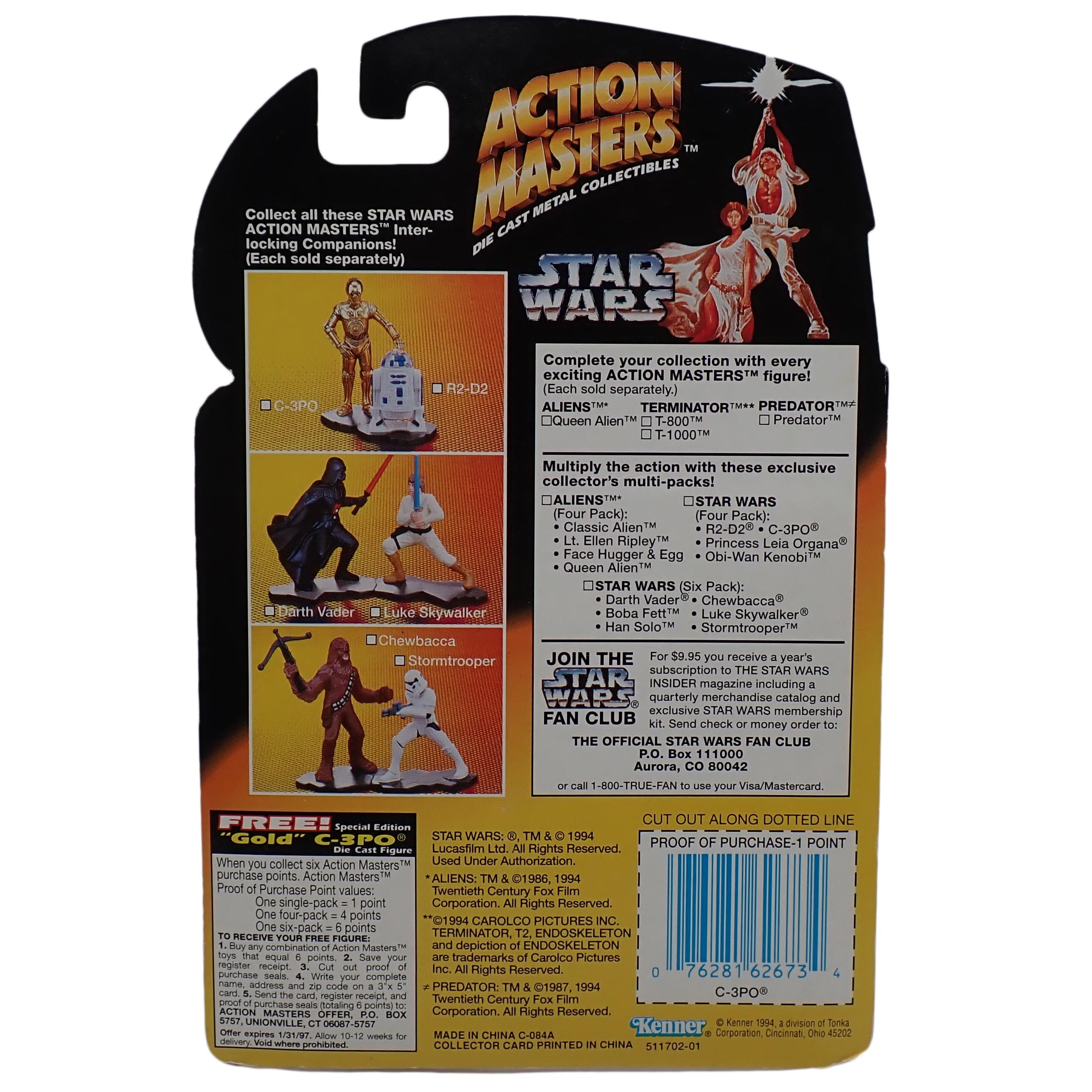 Action Masters Die Cast C-3PO [Pre-Owned]