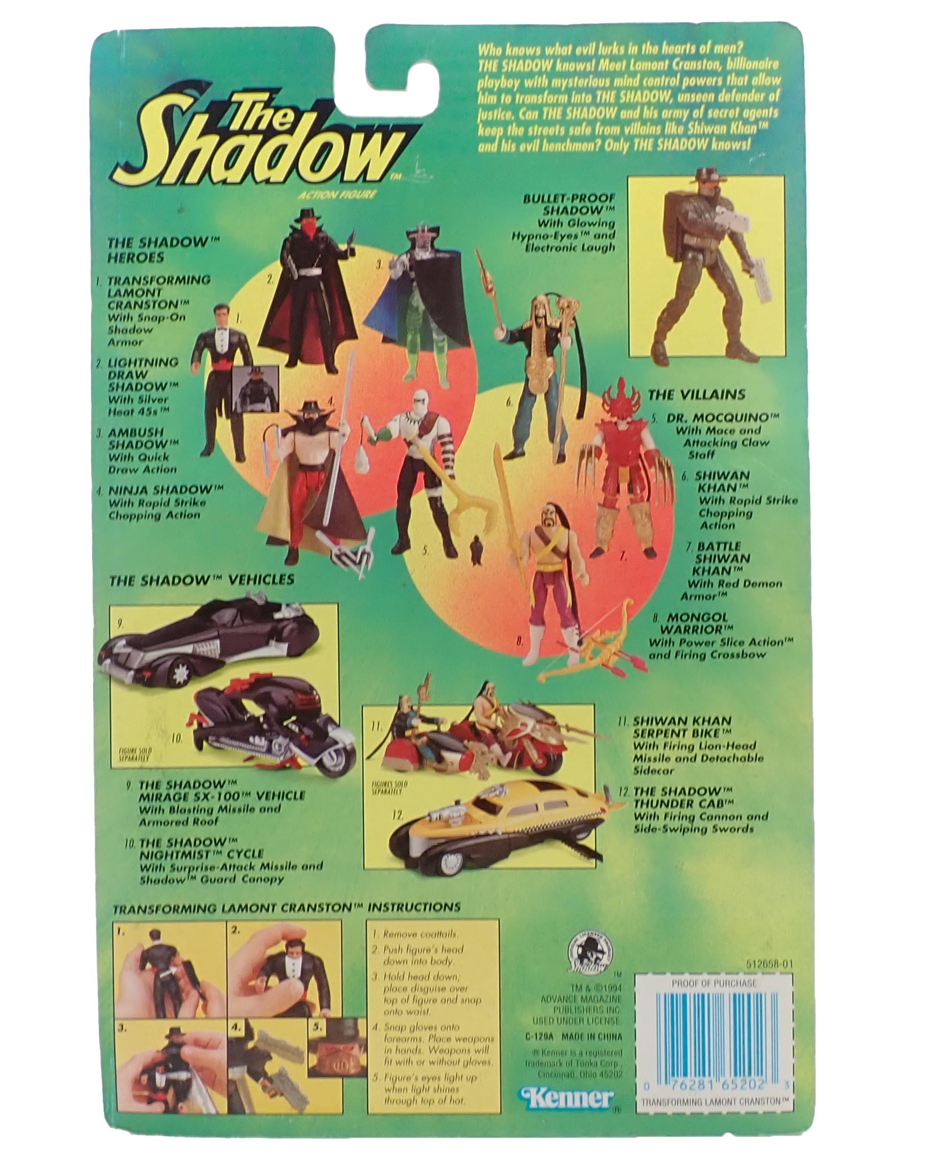 Transforming Lamont Cranston - The Shadow Action Figure
