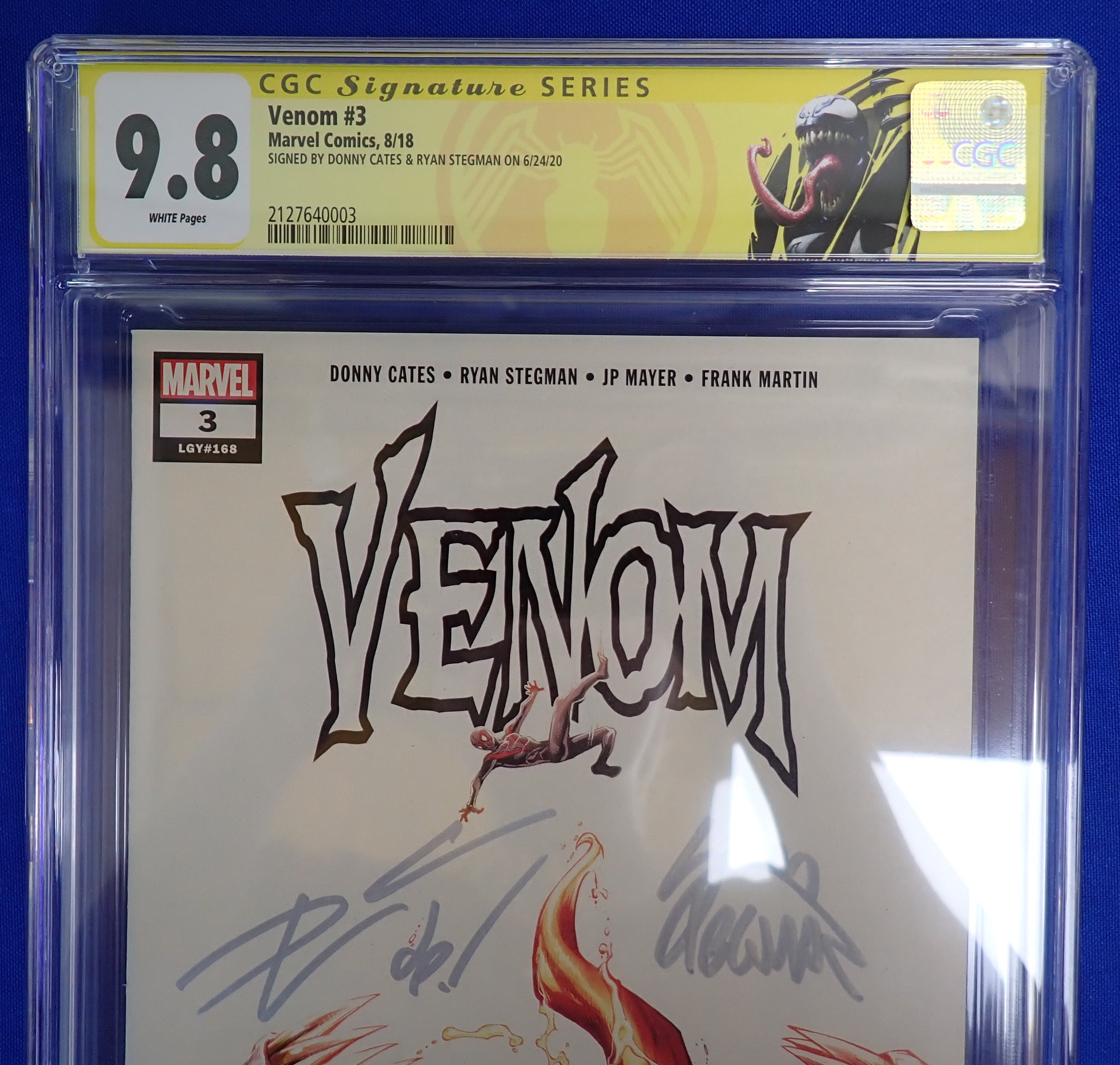 Venom #3 (2018) - CGC 9.8 - SIGNED BY SIGNED BY DONNY CATES & RYAN STEGMAN