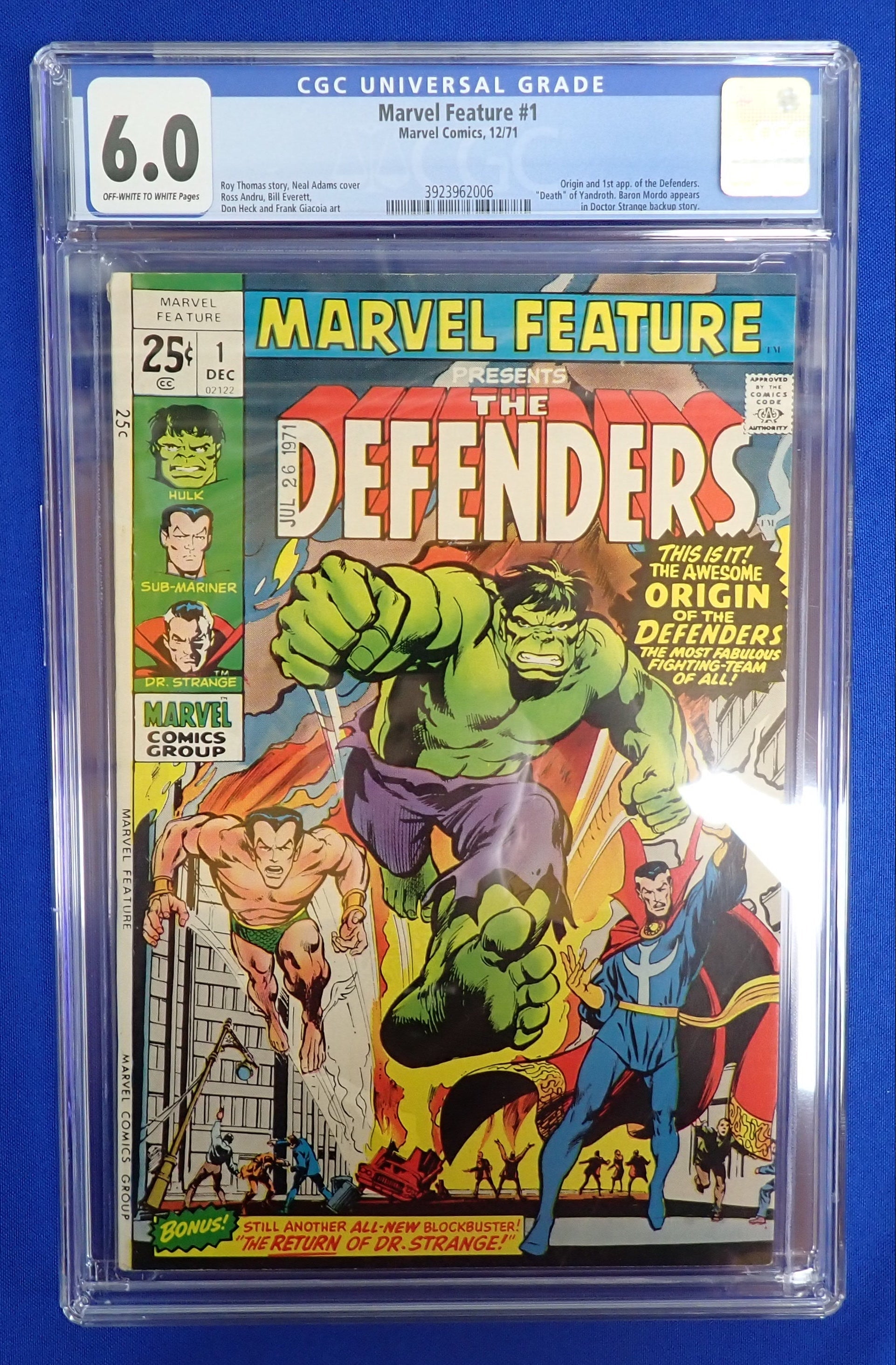Marvel Feature #1 (1971) - CGC 6.0 - 1st Defenders