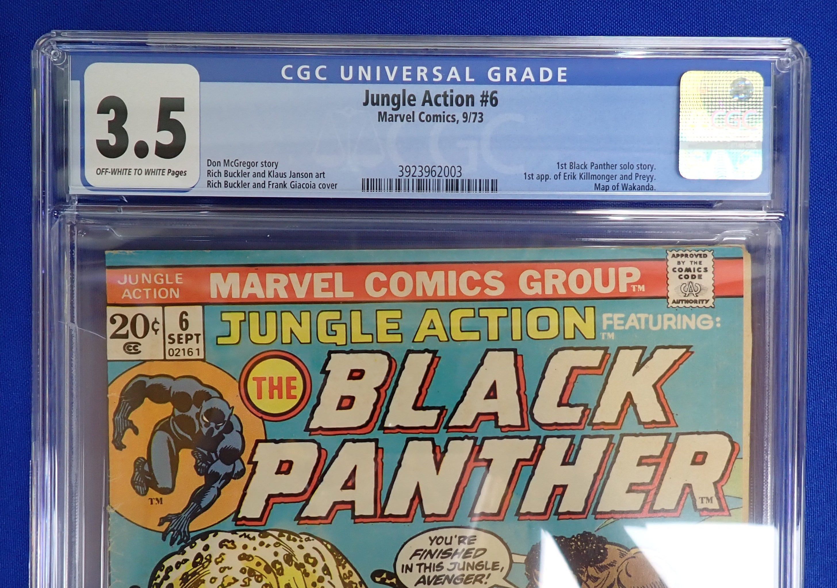 Jungle Action #6 (1973) - CGC 3.5 - 1st Solo Black Panther