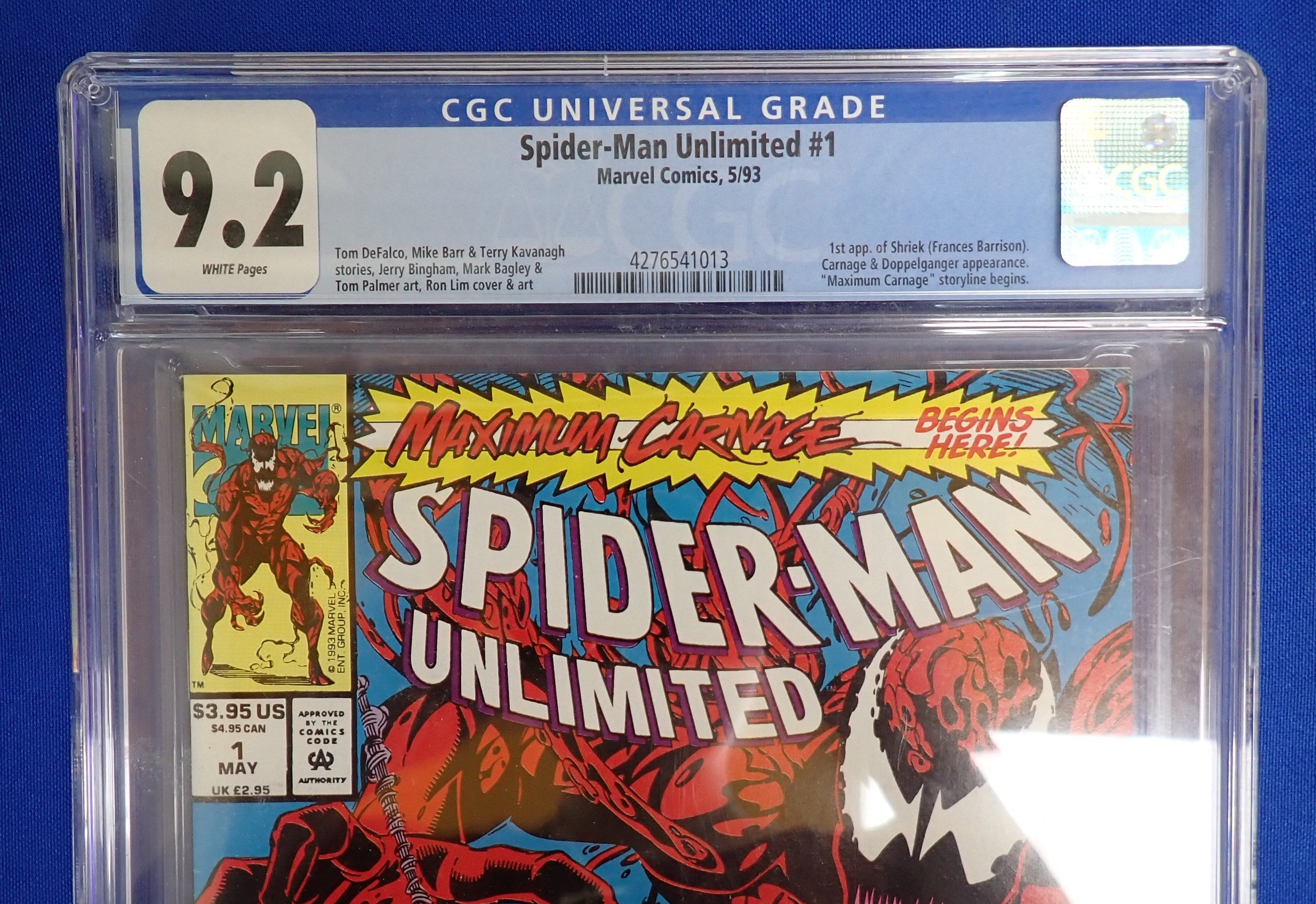 Spider-Man Unlimited #1 (1993) - CGC 9.2 - 1st Shriek (Frances Barrison)
