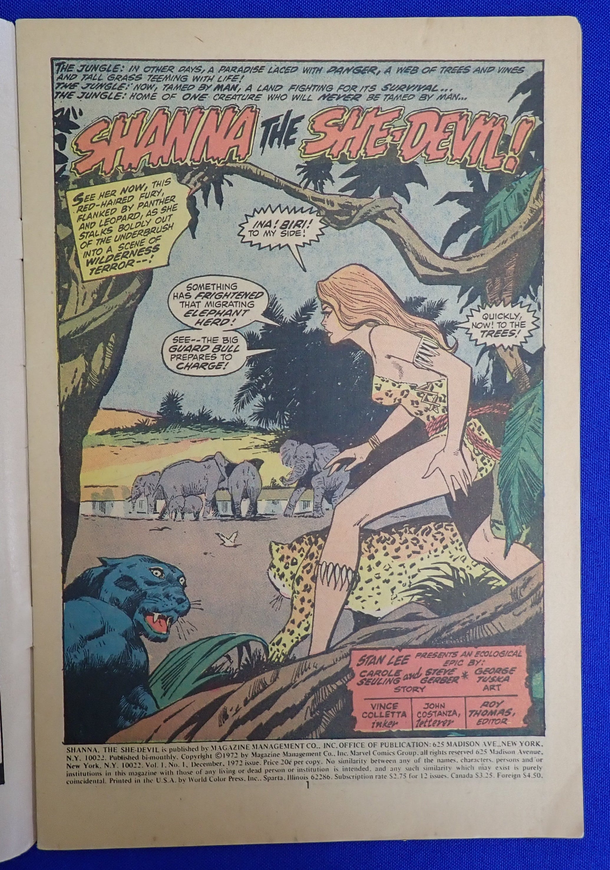 Shanna the She-Devil #1 (1972) - VG (4.0) - 1st Shanna She-Devil