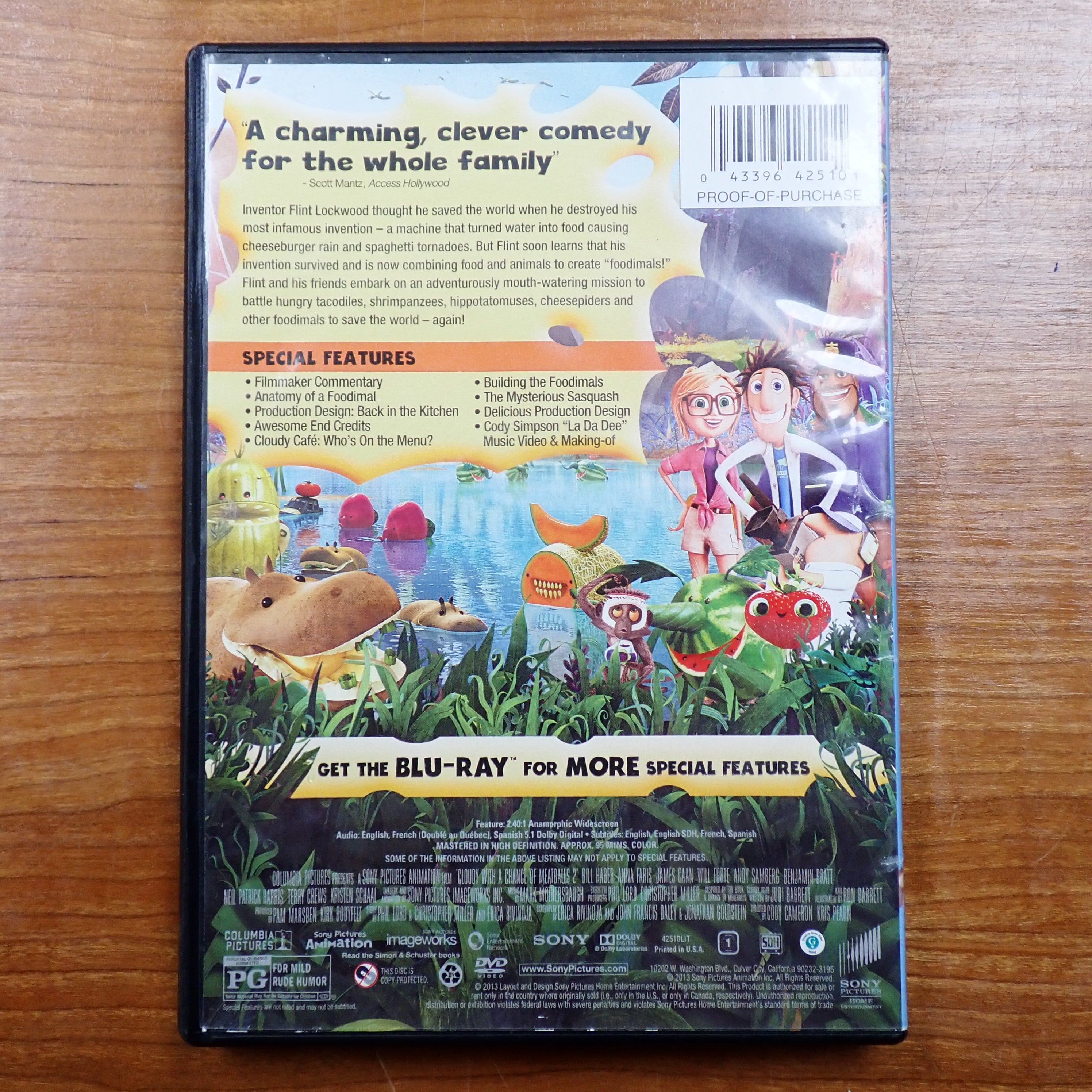 Cloudy With a Chance of Meatballs 2 - DVD